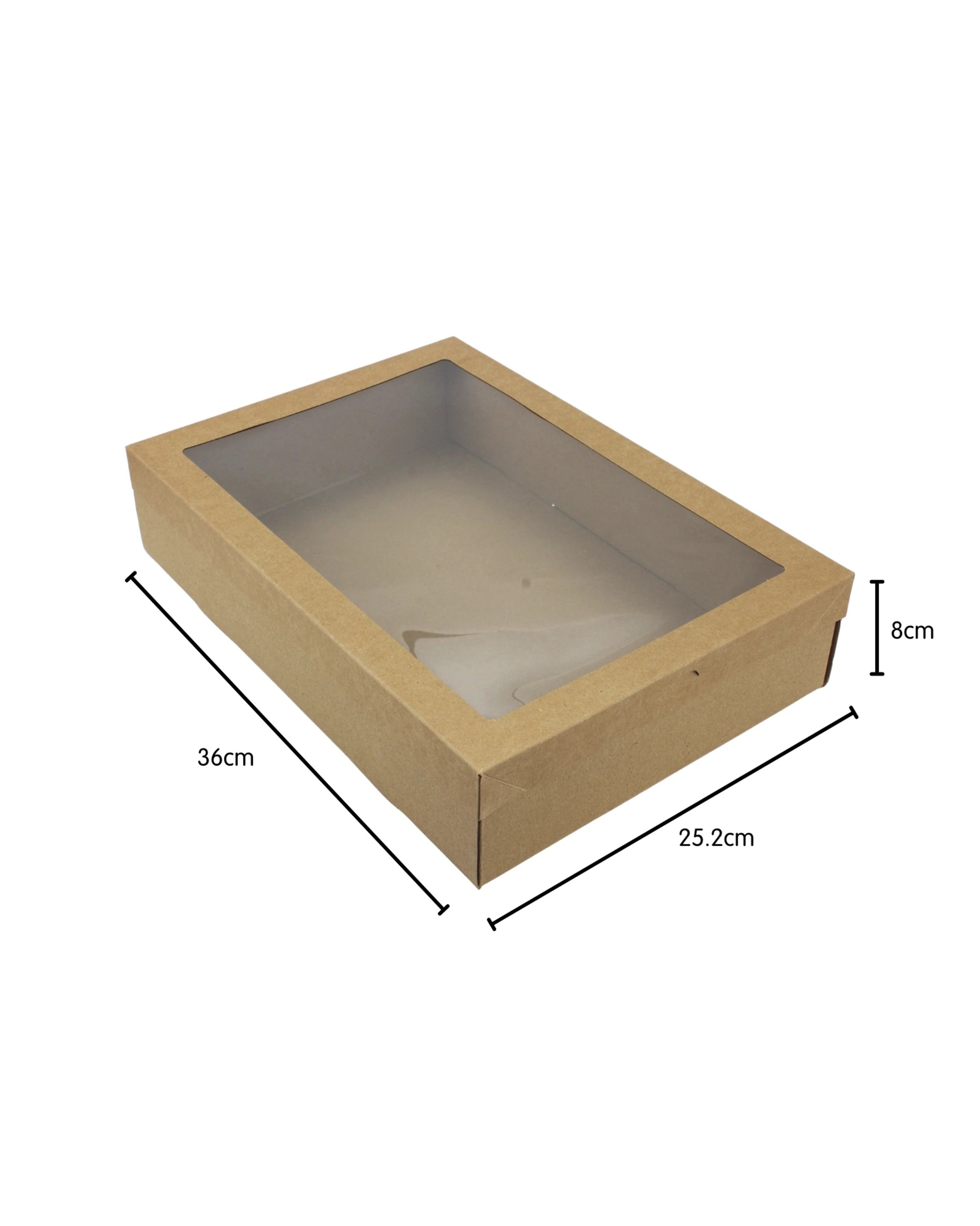 3 Alpen Eco Kraft Grazing Boxes with Lids 36cm x 25.2cm x 8cm Pack of 2 - Brown, 3 of 4