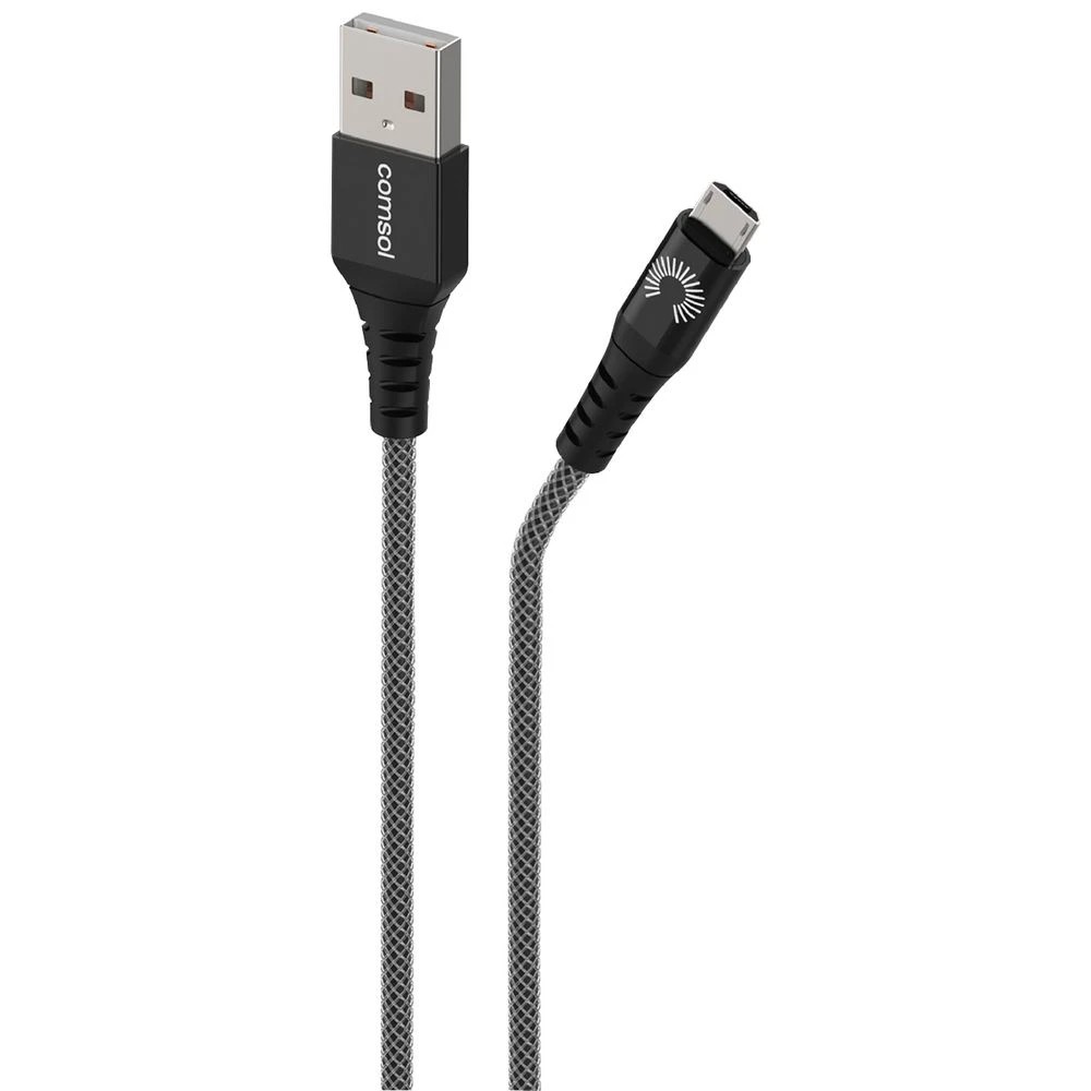 1 Comsol Premium Micro USB Charge and Sync Cable 3m Black, 1 of 4