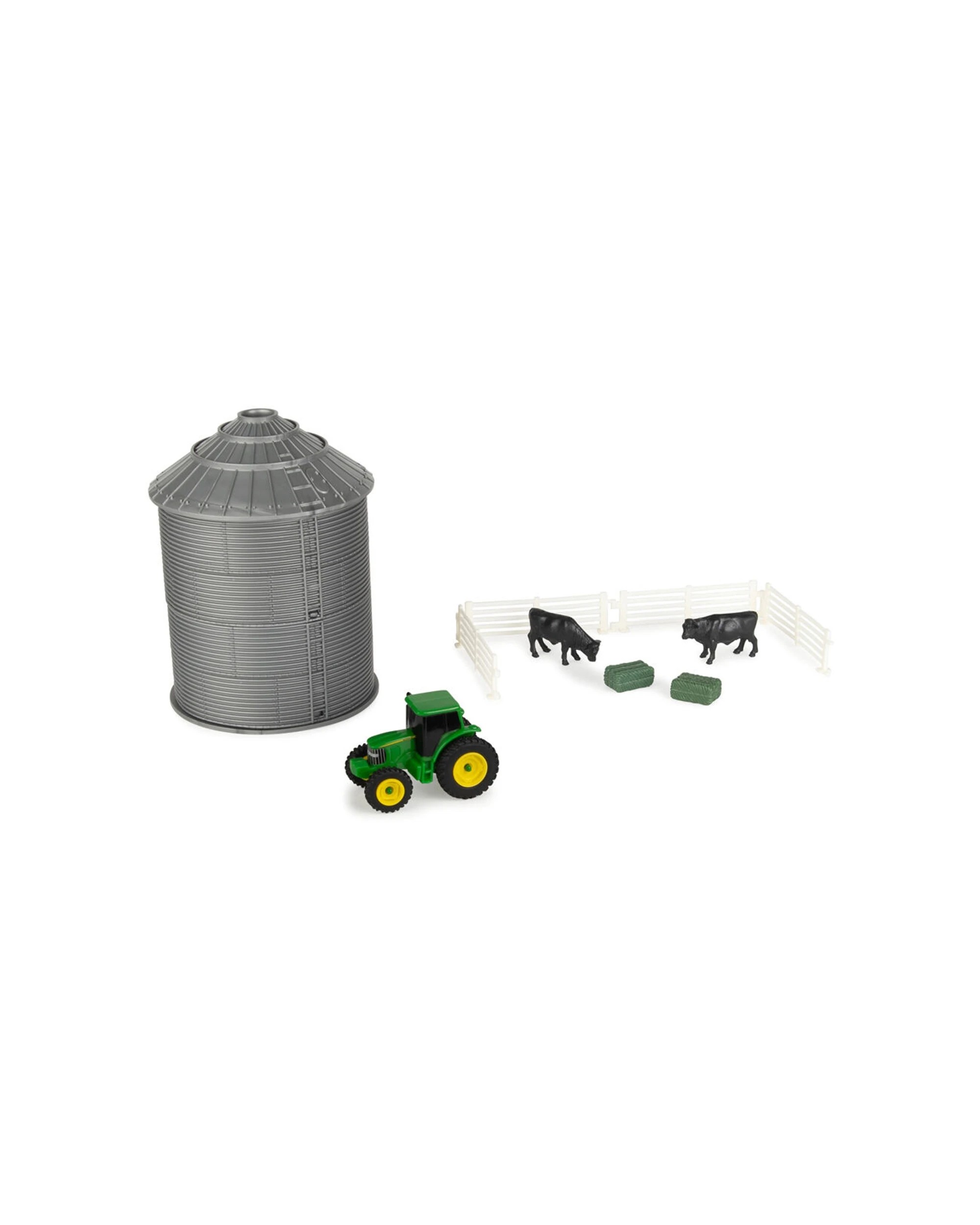 2 John Deere 10pc Farm Animals Play Set With Mini Grain Bin Kids Toy Durable Plastic Playset - Multi, 2 of 6