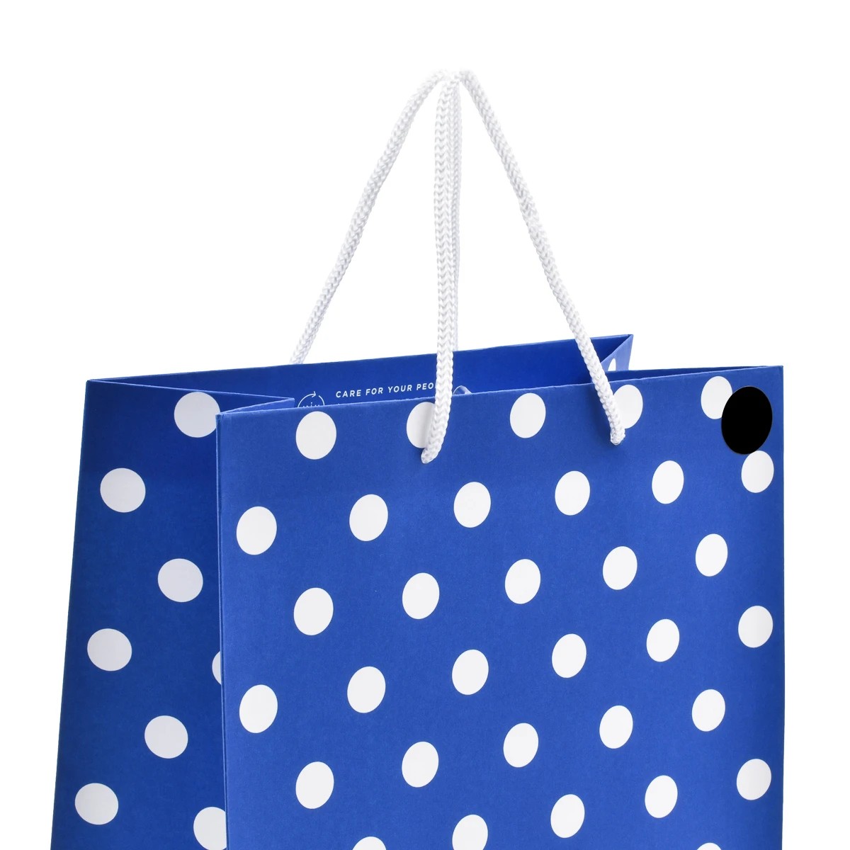 3 Hallmark Medium Gift Bag - Blue Polka Dots, 3 of 3