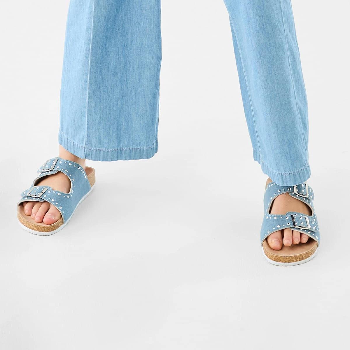 6 Senior Corduroy Sandals Chambray, 6 of 6
