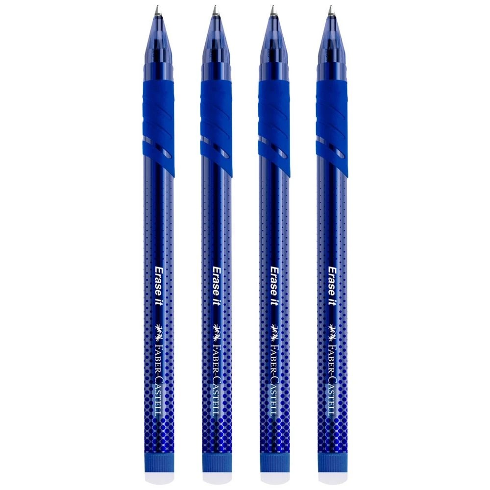 2 Faber-Castell Erase It Gel Pen 0.7mm Blue 4 Pack, 2 of 4