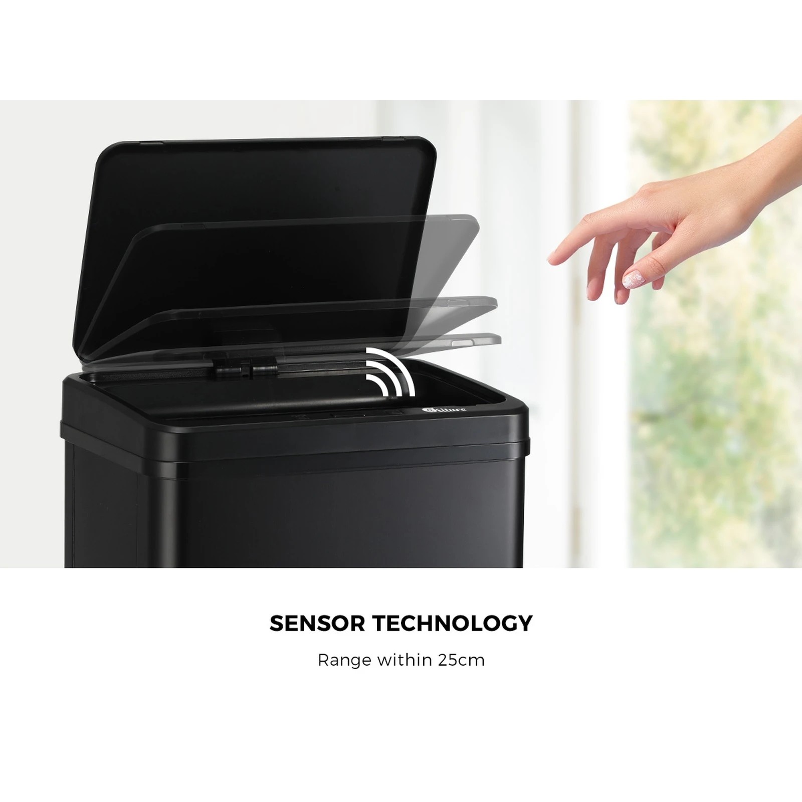4 Oikiture 40l Motion Sensor Rubbish Bin
 - Black, 4 of 10