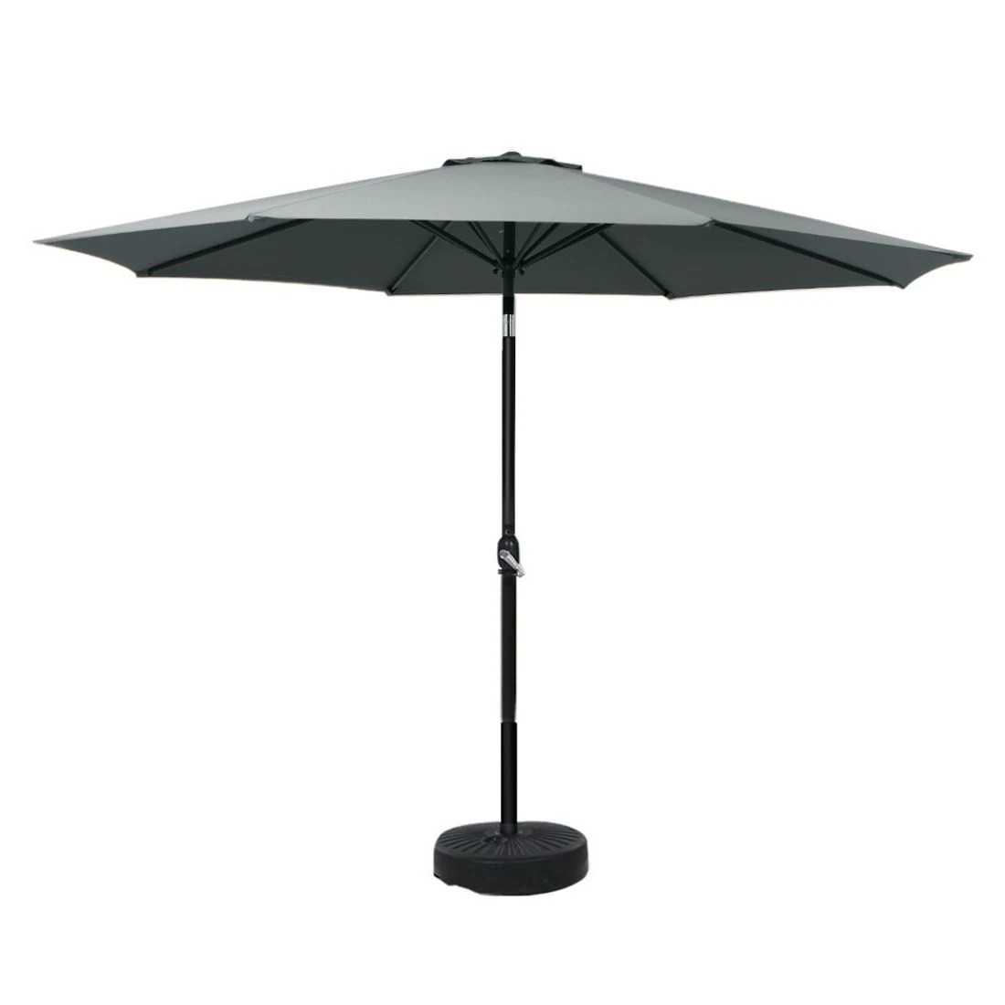 1 Instahut Outdoor Umbrella 3m Base Beach Pole Garden Tilt Sun Patio UV - Grey, 1 of 4