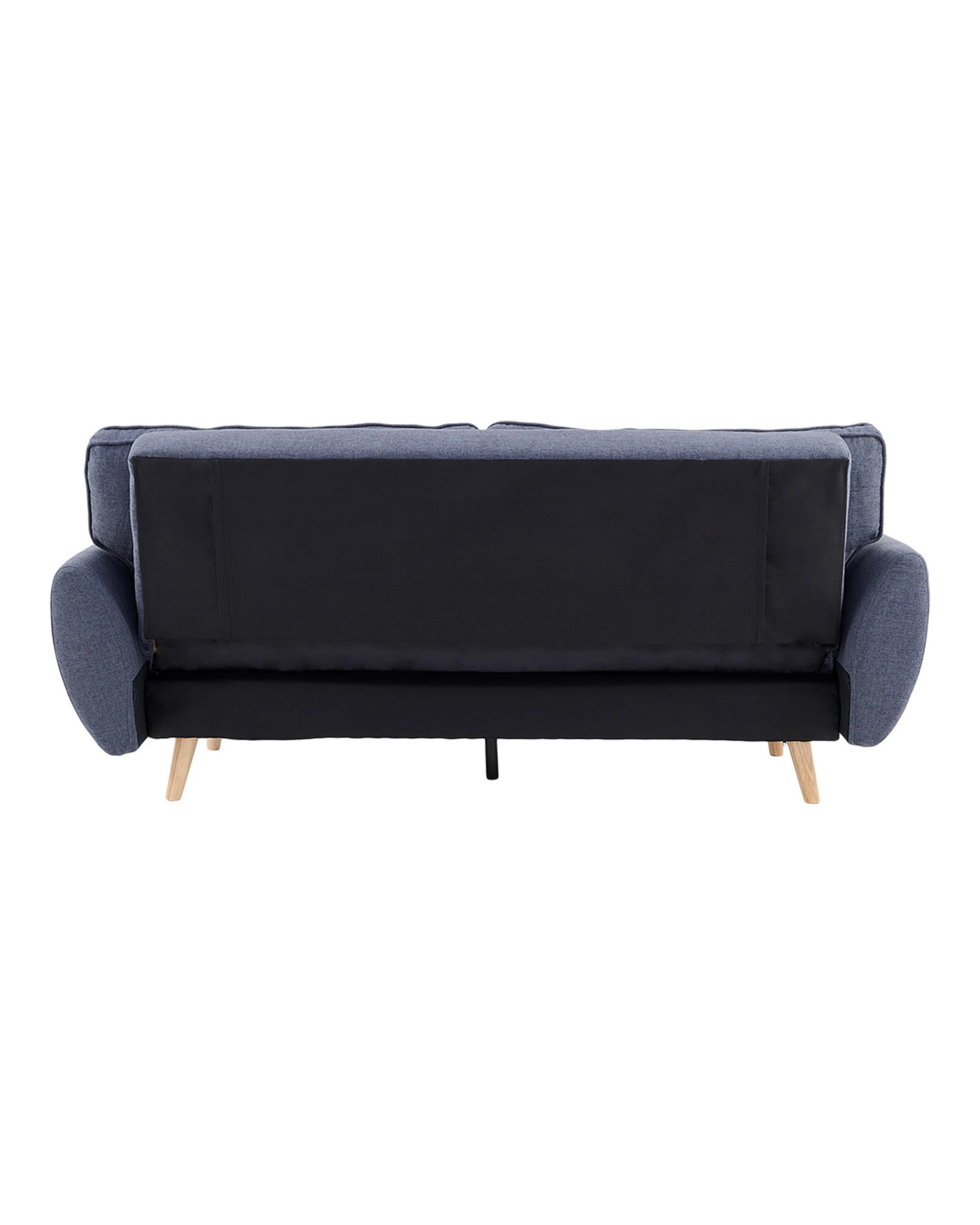 6 Sarantino 3 Seater Modular Linen Fabric Wood Sofa Bed Couch- Dark Grey, 6 of 10
