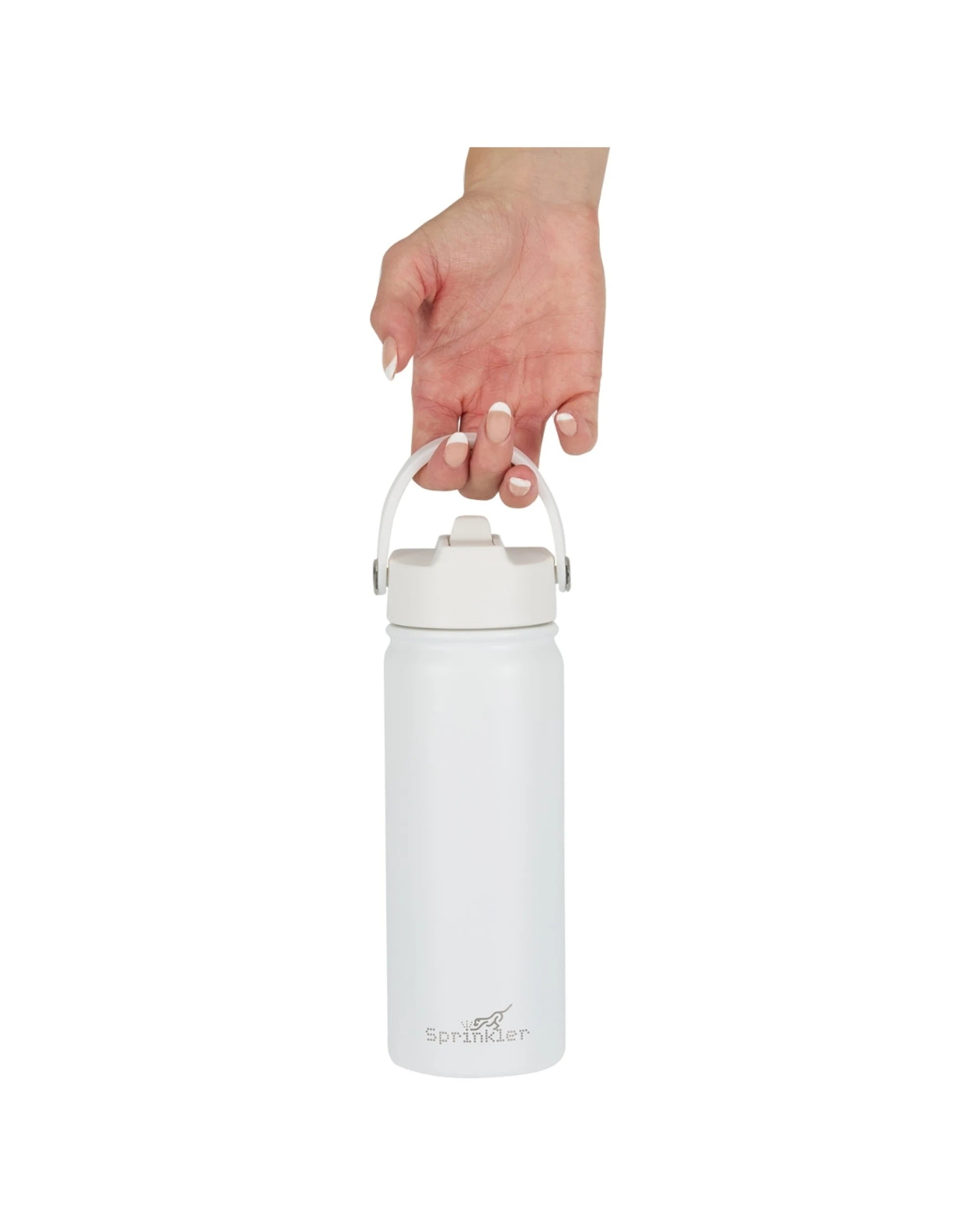 3 Sprinkler Bella Sipper Insulated Drink Bottle 550ml Vacuum Insulated Leakpoof - White, 3 of 3