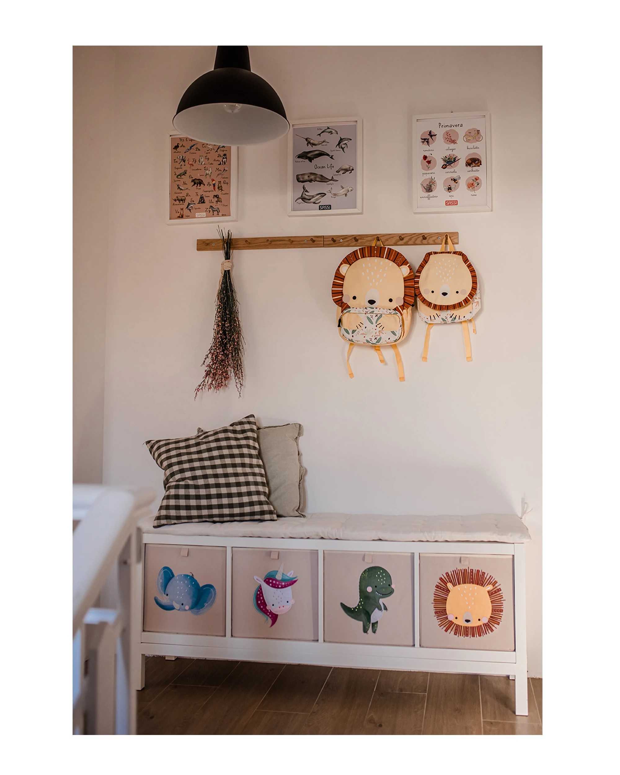 4 Sassi Storage Square Box Chewy The Elephant Foldable For Shelves 33 x 33 x 33 cm - Blue, 4 of 4