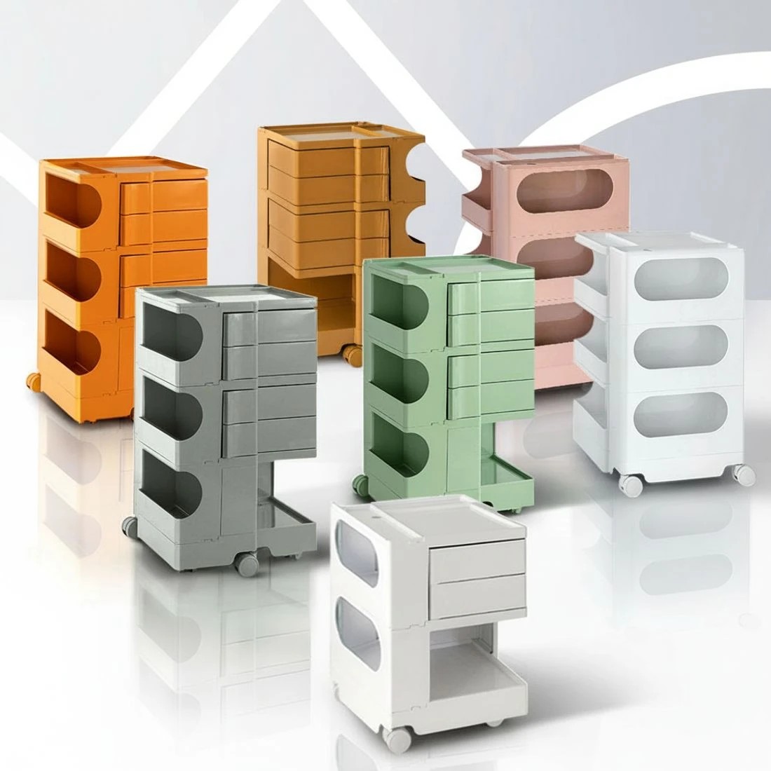 6 ArtissIn Storage Trolley Bedside Table 5 Tier Cart Boby Replica - Grey, 6 of 9