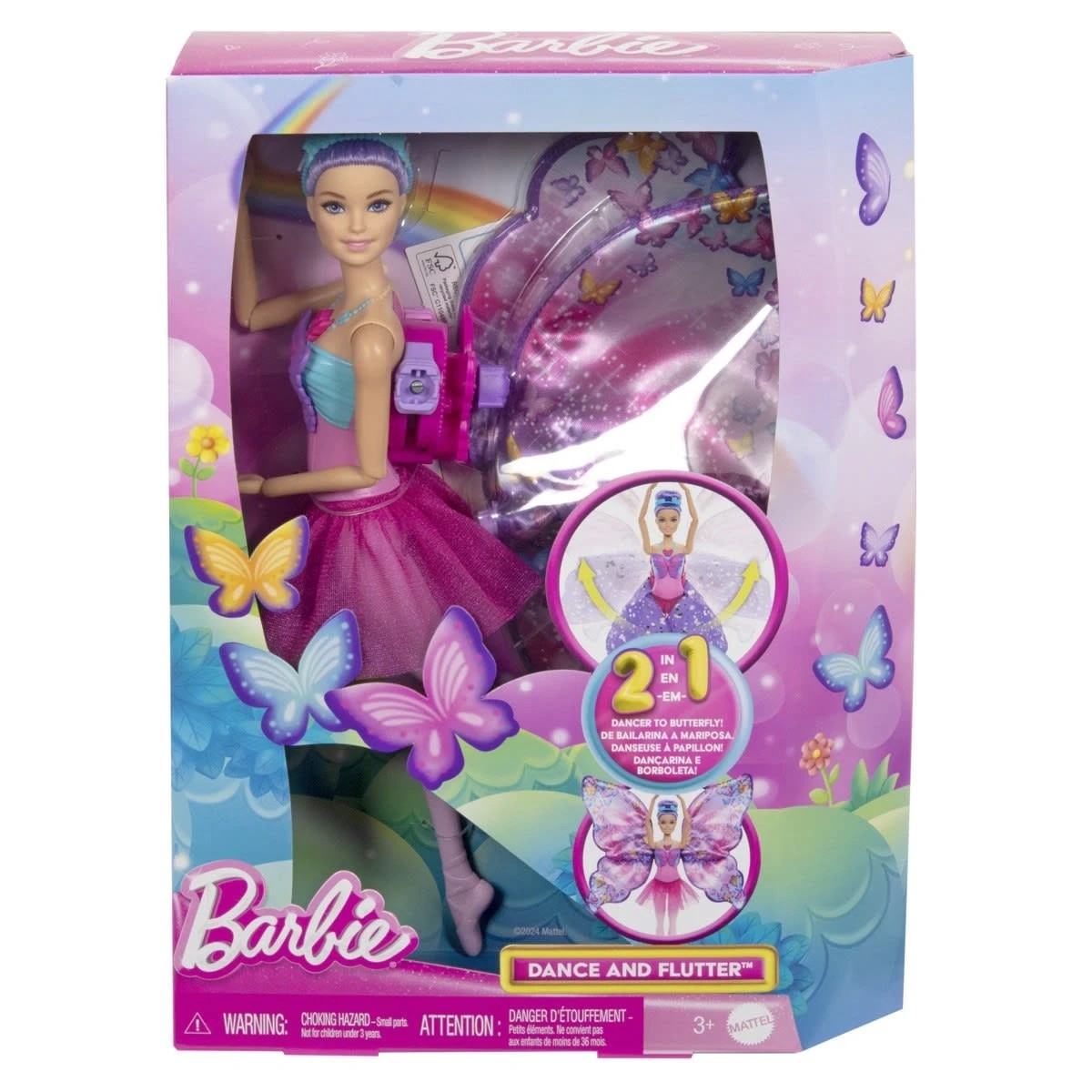 1 Barbie Dance and Flutter 2-in-1 Dancer to Butterfly Doll, 1 of 4