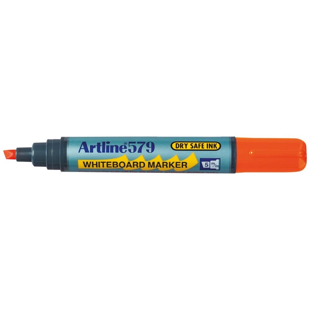1 Artline 579 Whiteboard Marker Chisel Orange, 1 of 2