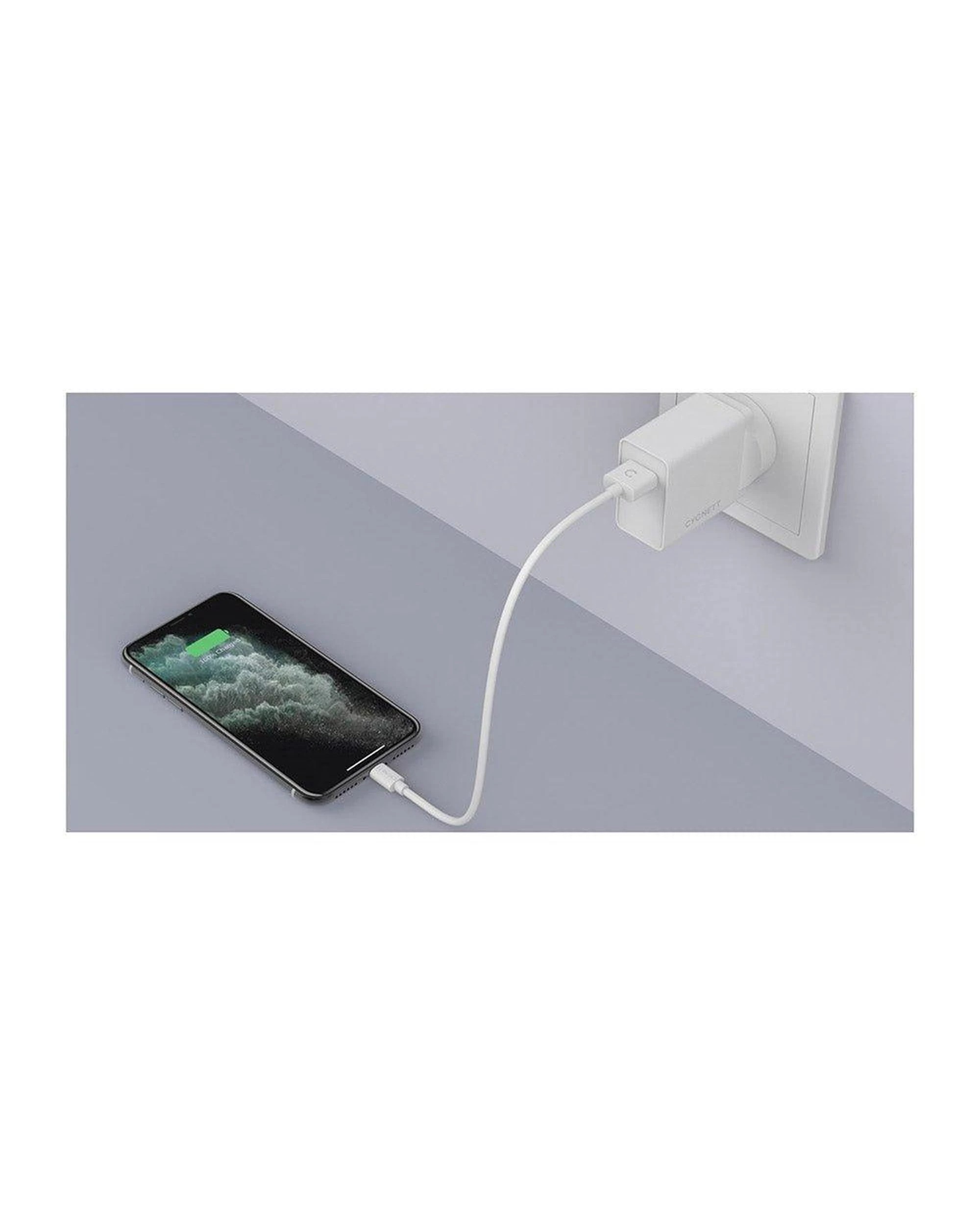 5 Cygnett CY3084POPLU PowerPlus 12W Wall Charger with Lightning to USB-A Cable, White - White, 5 of 6