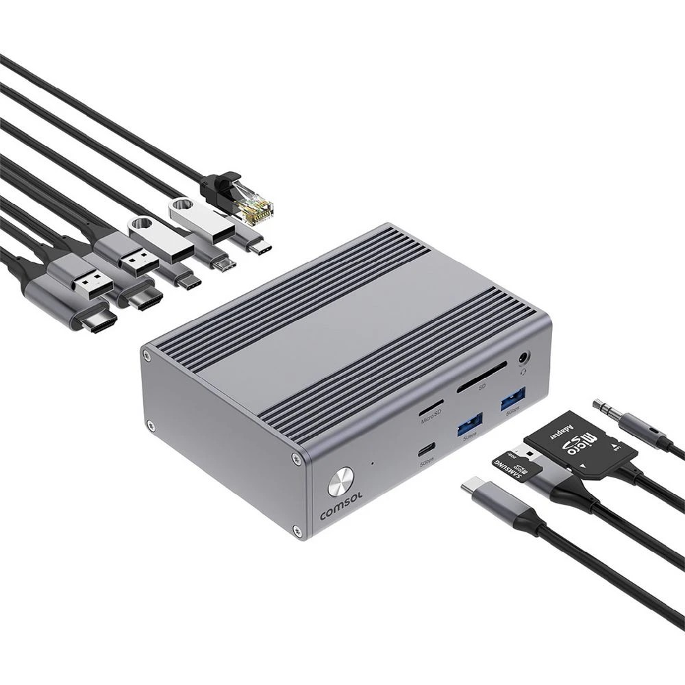 5 Comsol Dual Monitor USB-C 14 Port Docking Station, 5 of 8