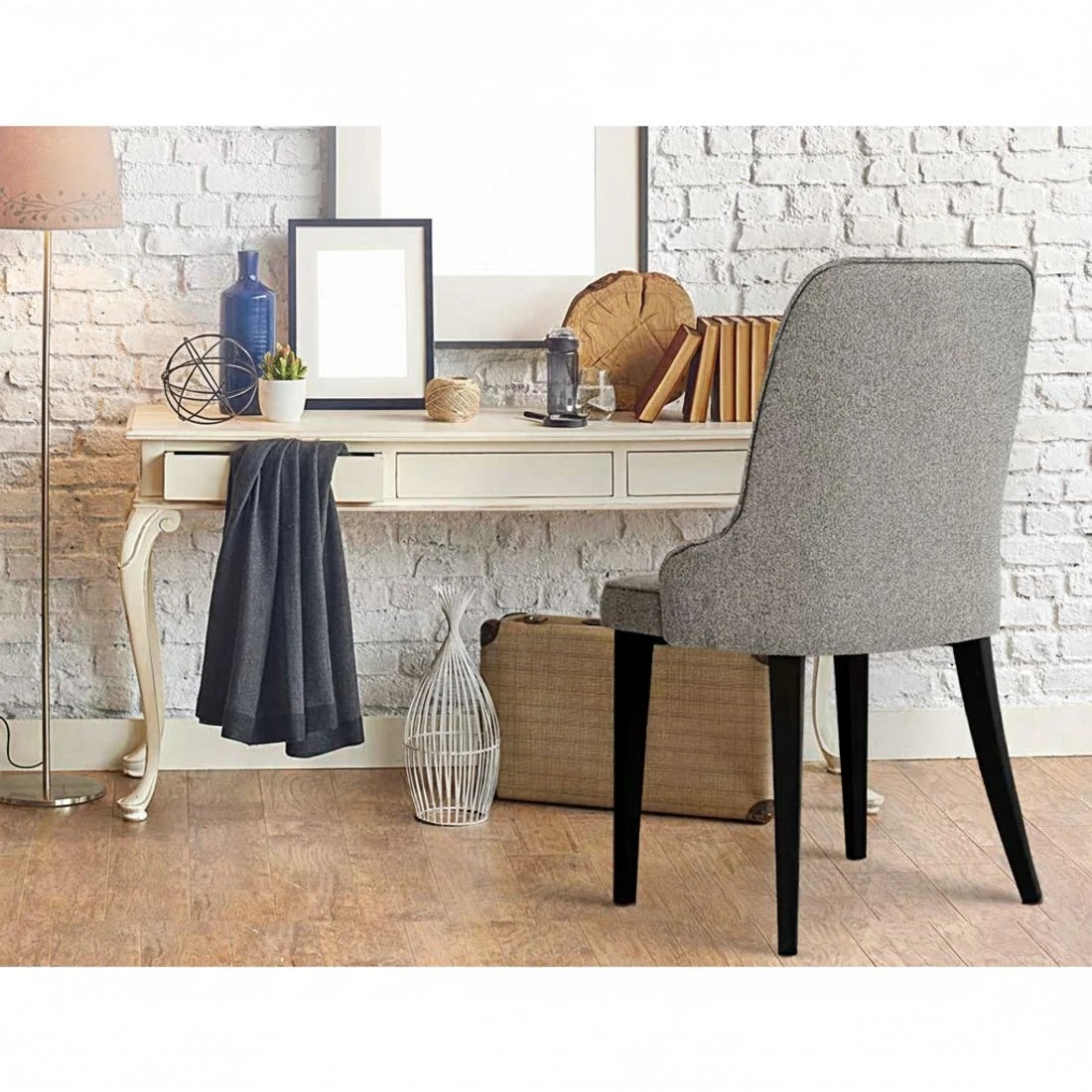 4 Artiss Dining Chairs Set of 4 Linen Fabric - Grey, 4 of 5