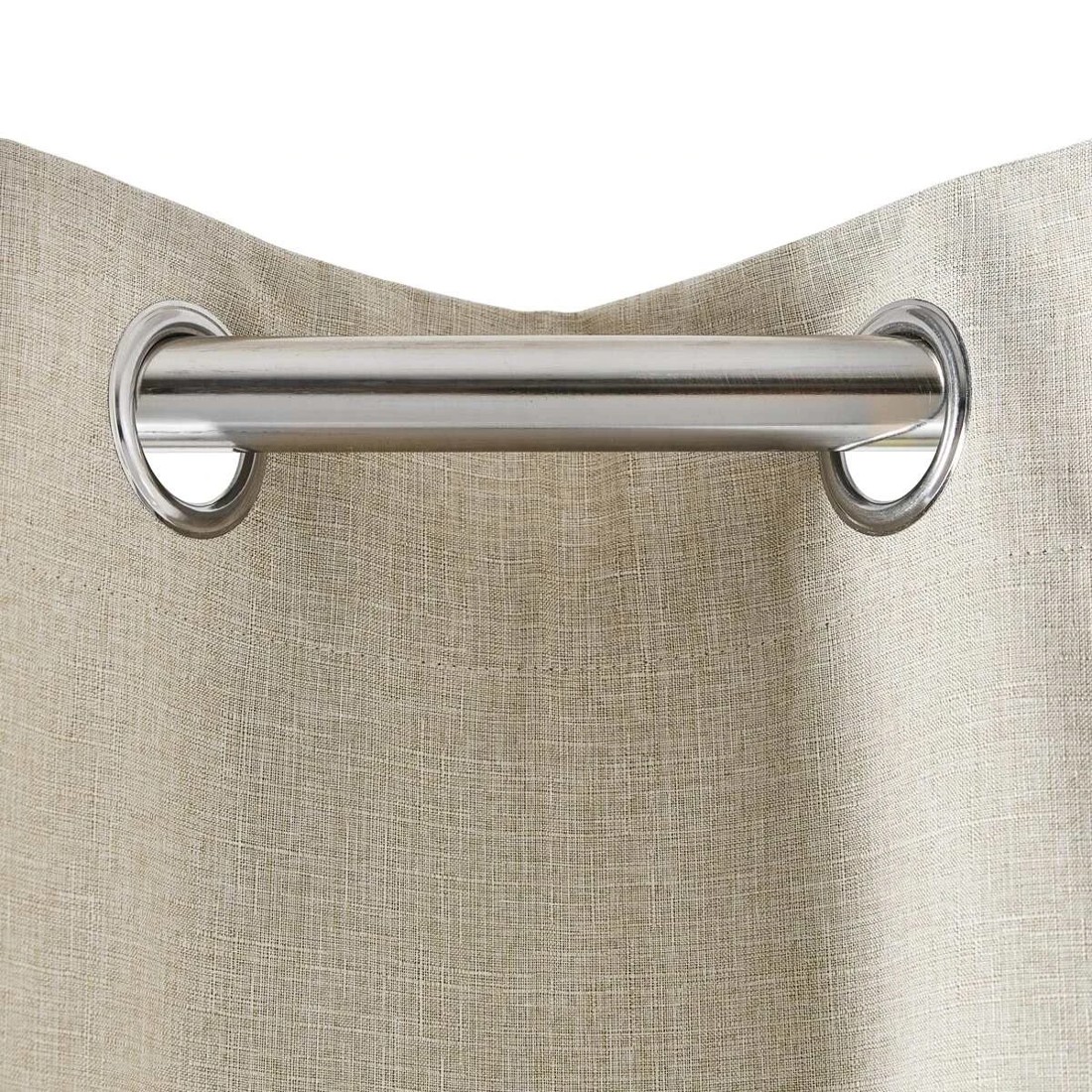 3 Monaco Wide Width Eyelet Block Out Curtain - Natural - 240cm x 213cm, 3 of 6