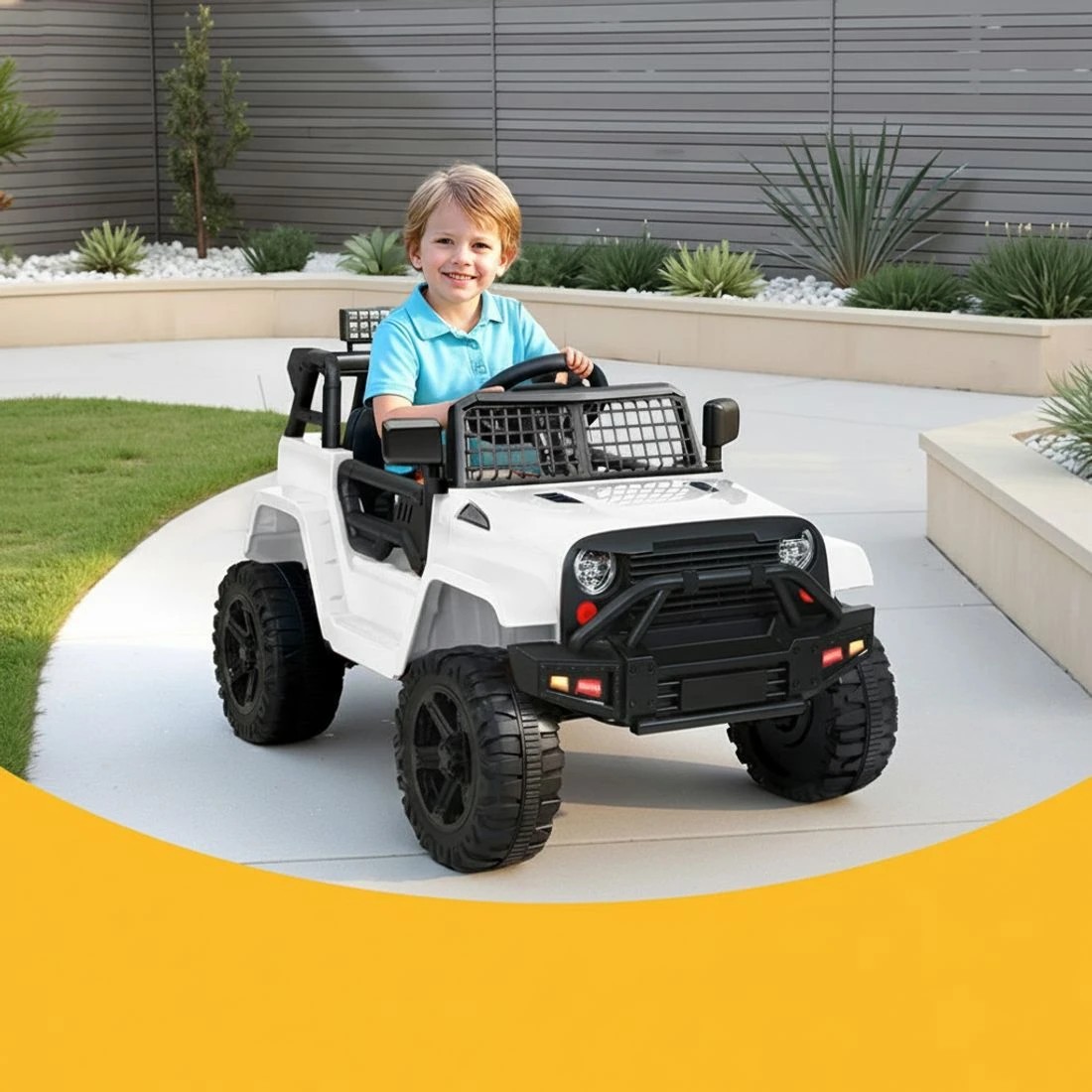 3 Rigo Kids Electric Ride On Car Jeep Toy Cars Remote 12V - White, 3 of 5