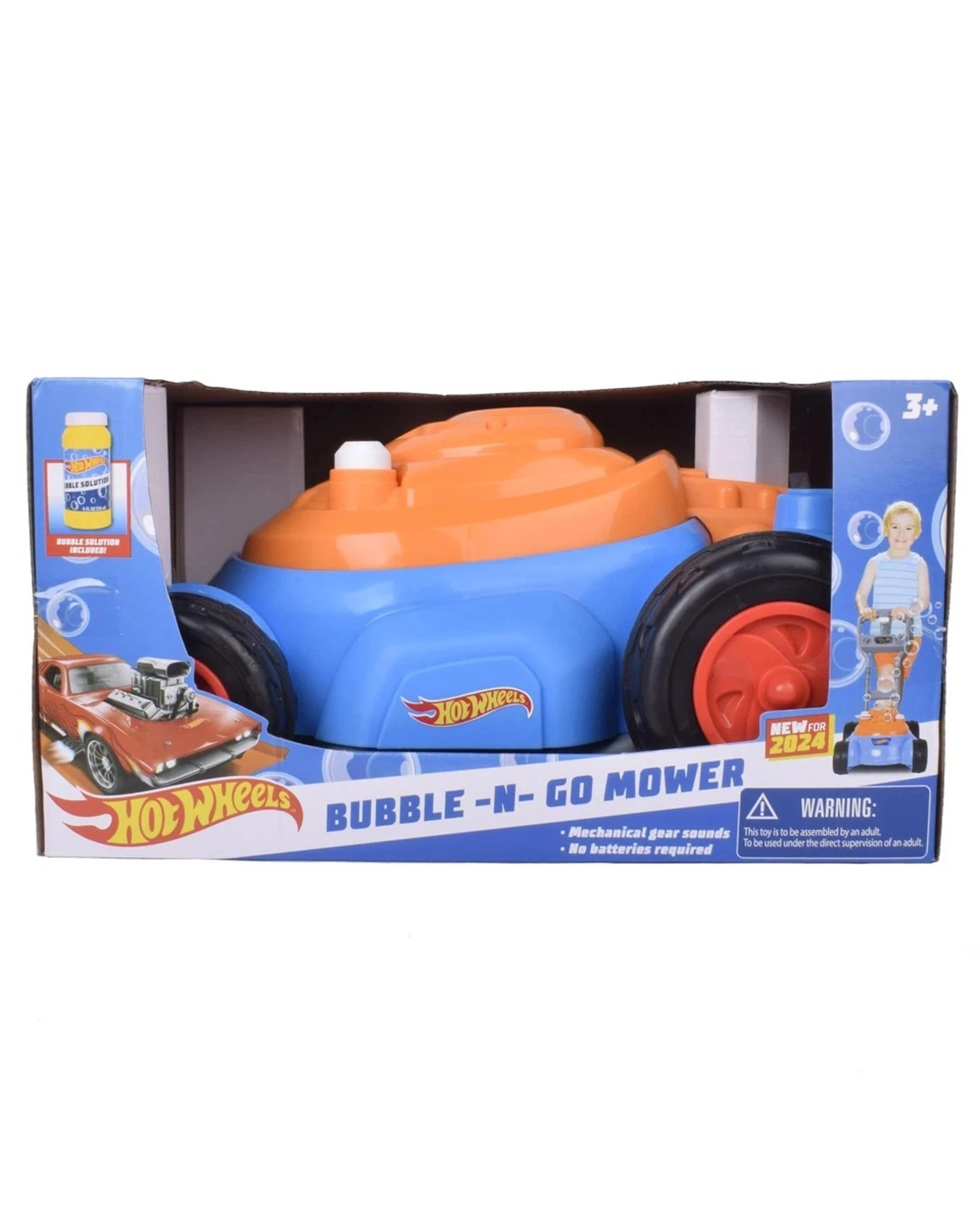 5 Hot Wheels Bubble N Go Mower and Bubble Solution - Blue/Orange - Multi, 5 of 5