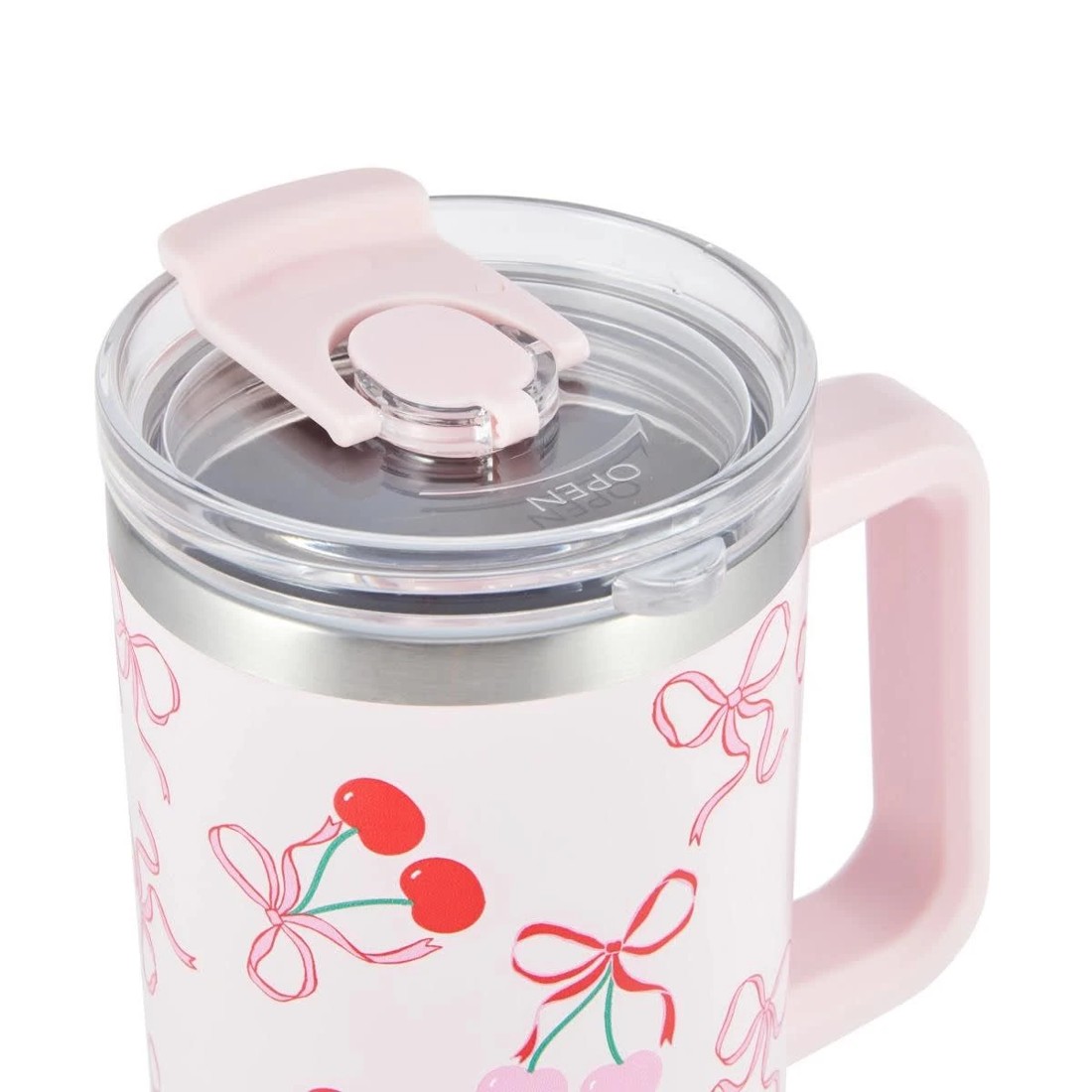 5 1.18L Cherry and Bow Jumbo Tumbler with Handle, 5 of 6