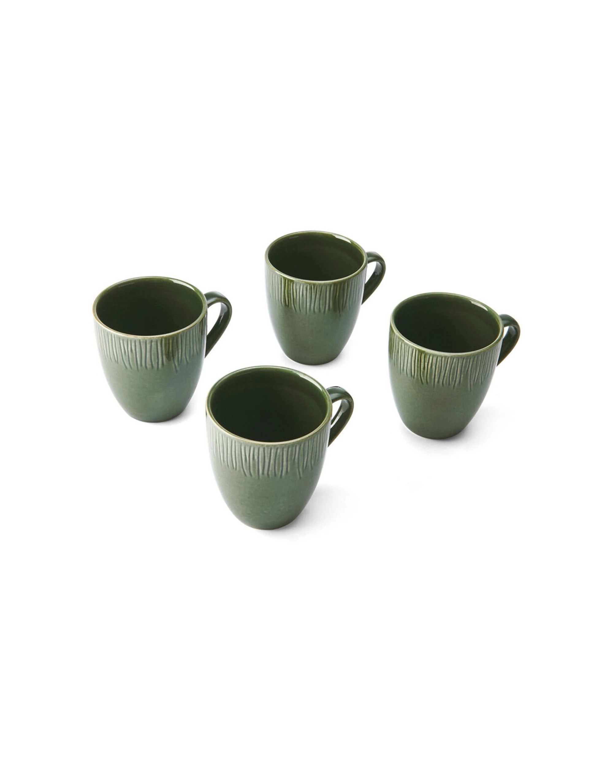 4 Mikasa Jardin 4pc Stoneware Mug Set 420ml Botanical Vibes - Green, 4 of 6