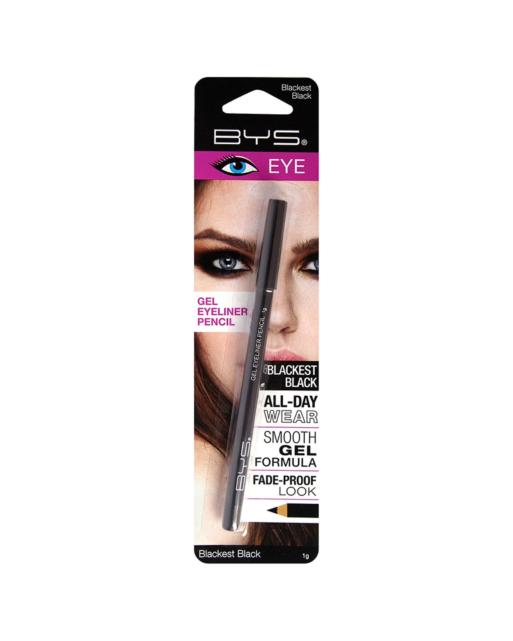 2 BYS Gel Eyeliner Pencil Fade-Proof Makeup Blackest 2PK 1g - Black, 2 of 2