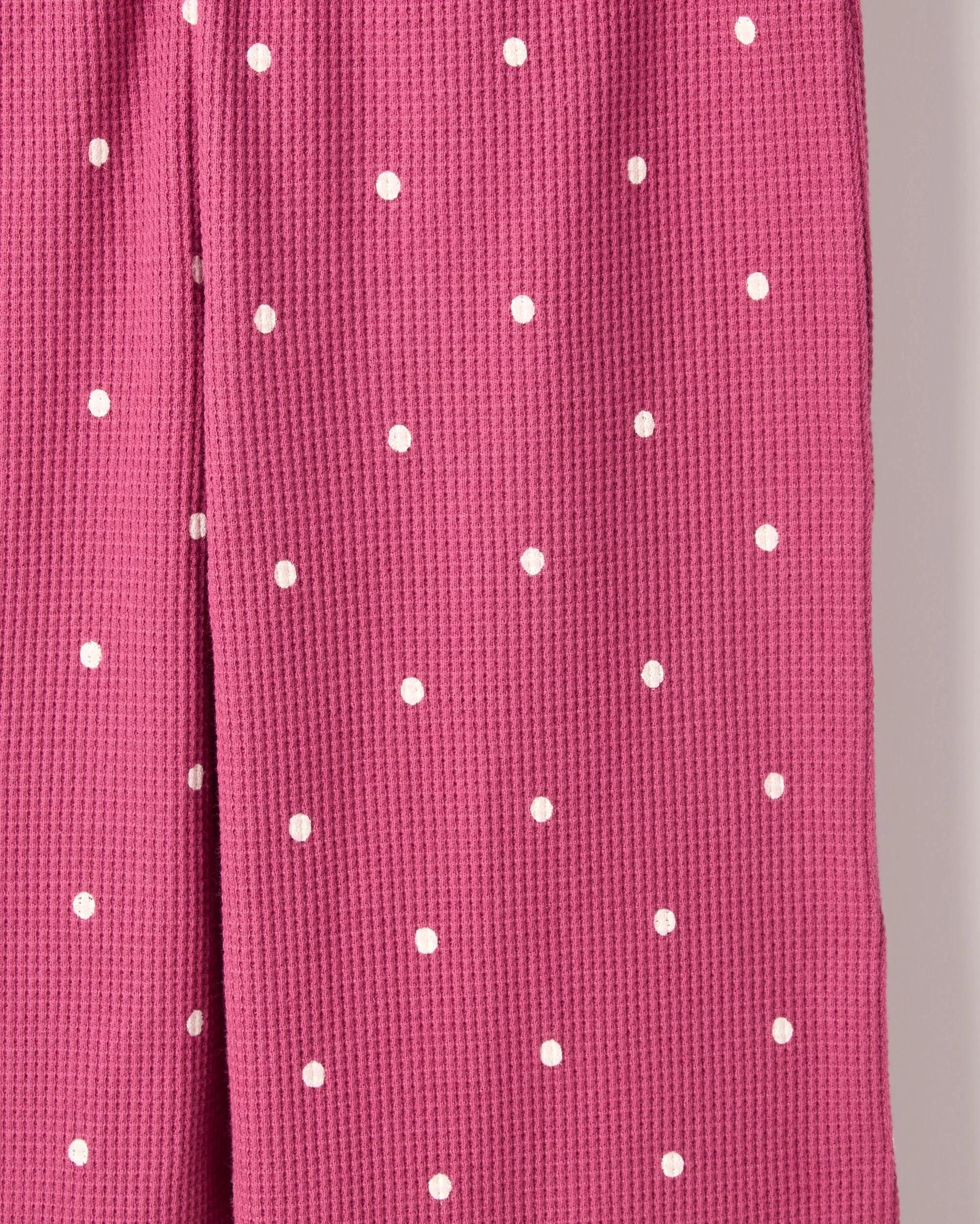 8 Target Kids Australian Cotton Younger Girls Waffle Knit Pyjama Set SPOT, 8 of 9