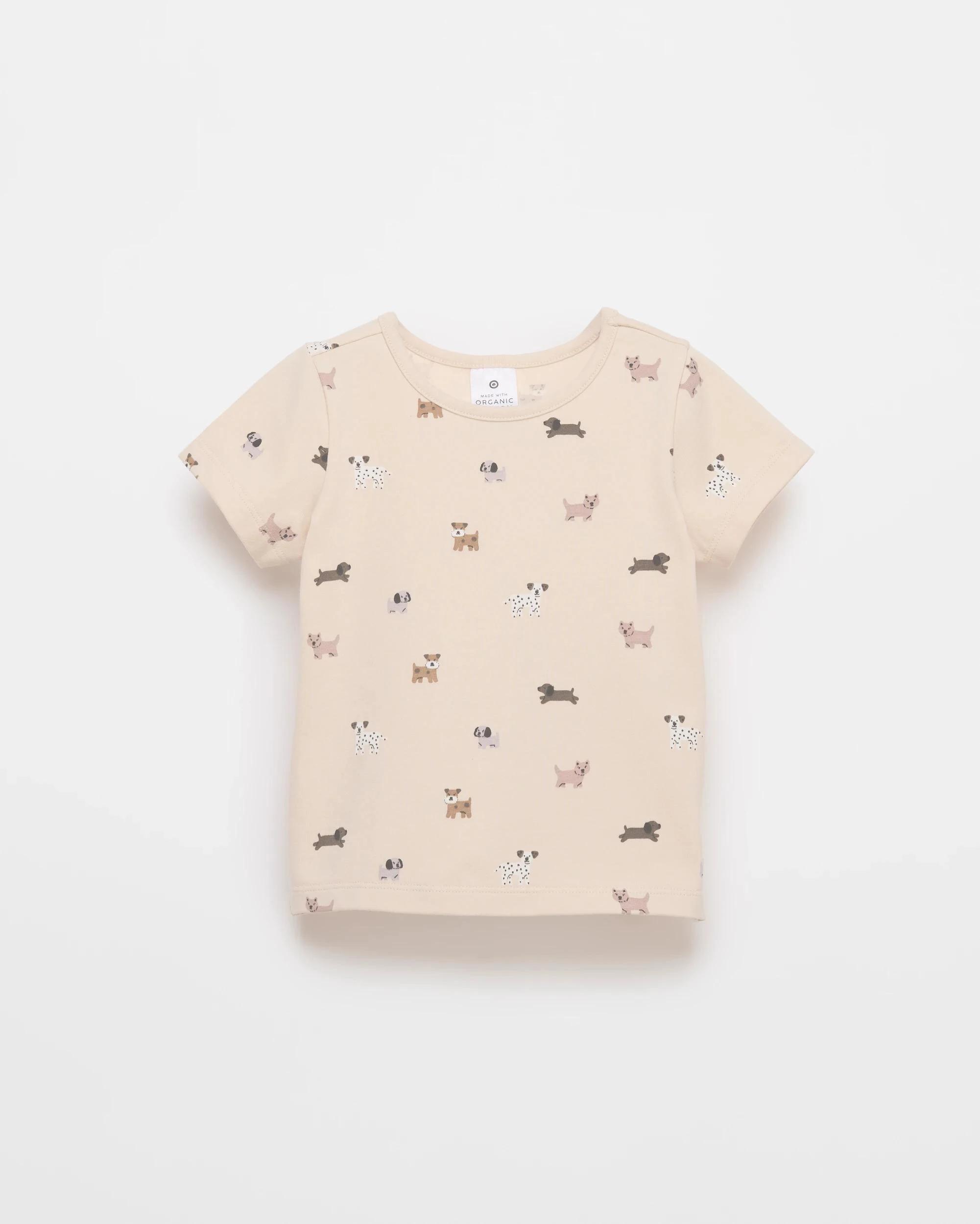 3 Target Baby Baby Organic Cotton Print Short Sleeve T-shirts 3 Pack PUPPIES, 3 of 4