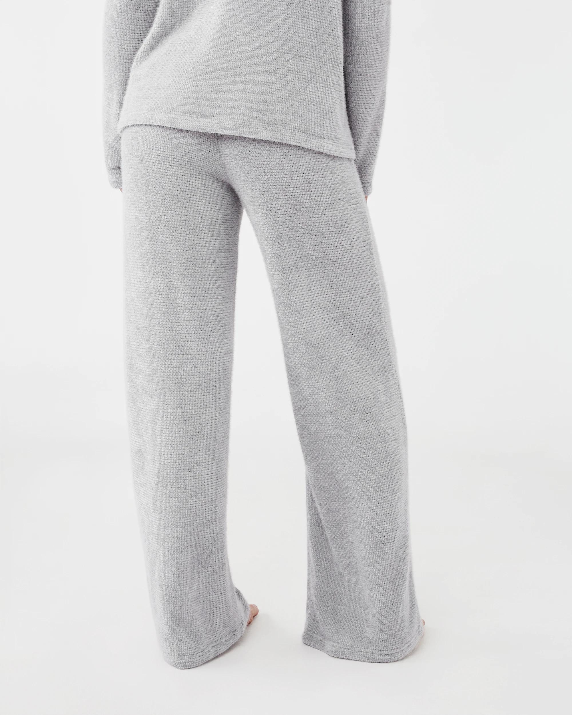 3 Plush Waffle Lounge Pants Slvr Marle, 3 of 5