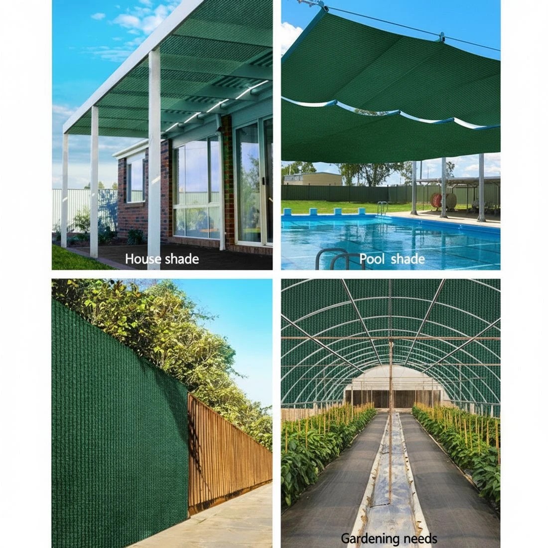 4 Instahut 70% Shade Cloth 3.66x20m Shadecloth Sail Heavy Duty - Green, 4 of 7