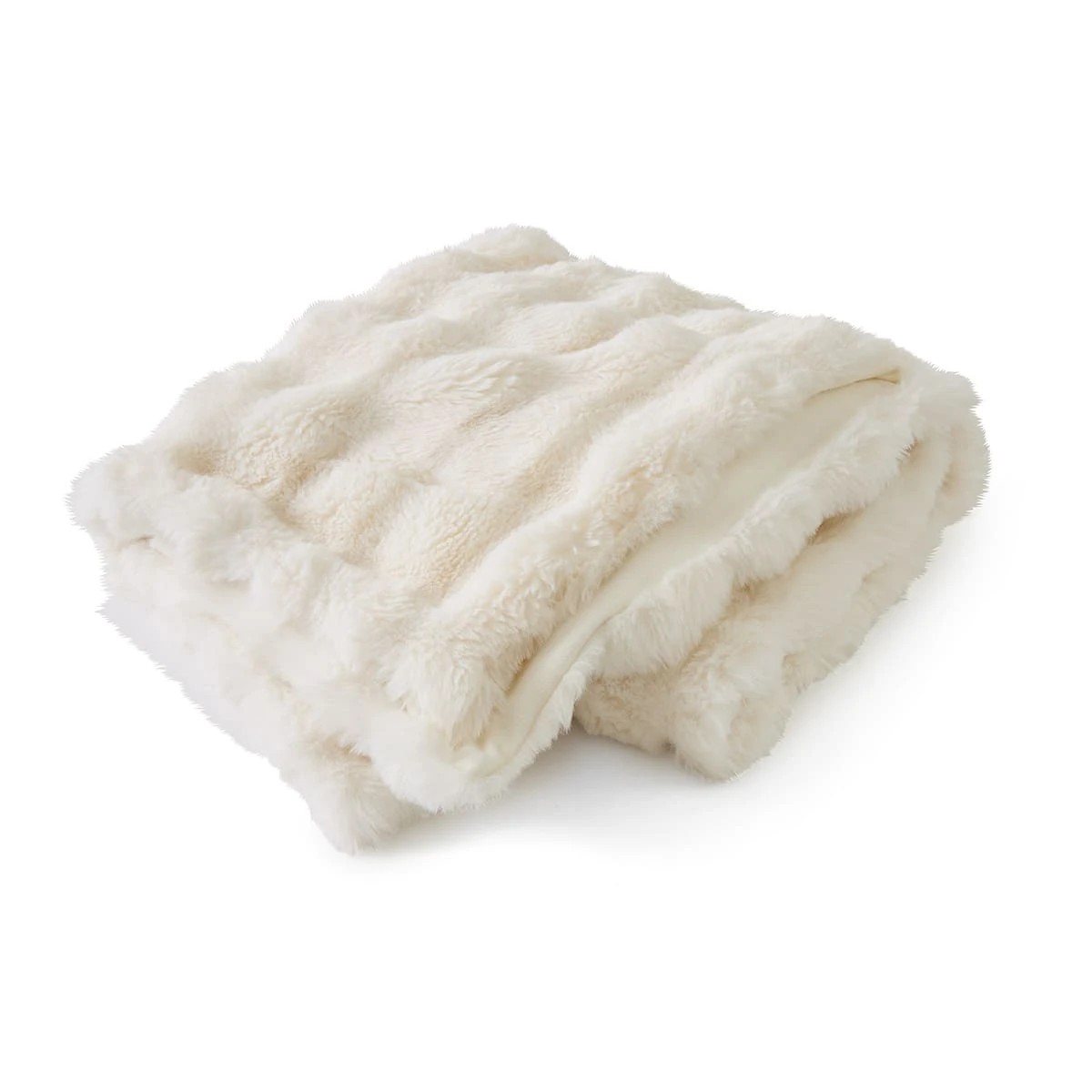 3 Faux Fur Throw - White, 3 of 7