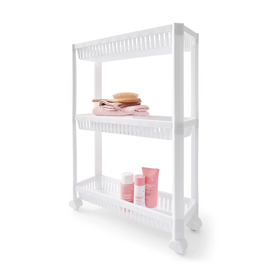 1 3 Tier Plastic Trolley - White, 1 of 10