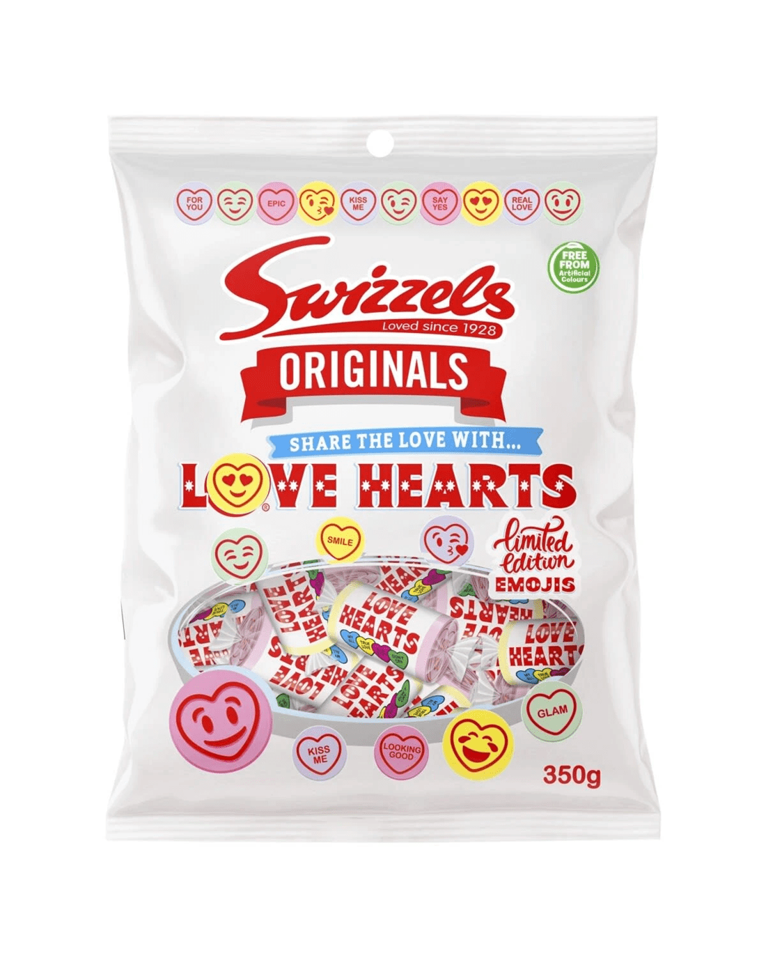 1 Swizzels Originals Love Heart Rolls 350g, 1 of 2