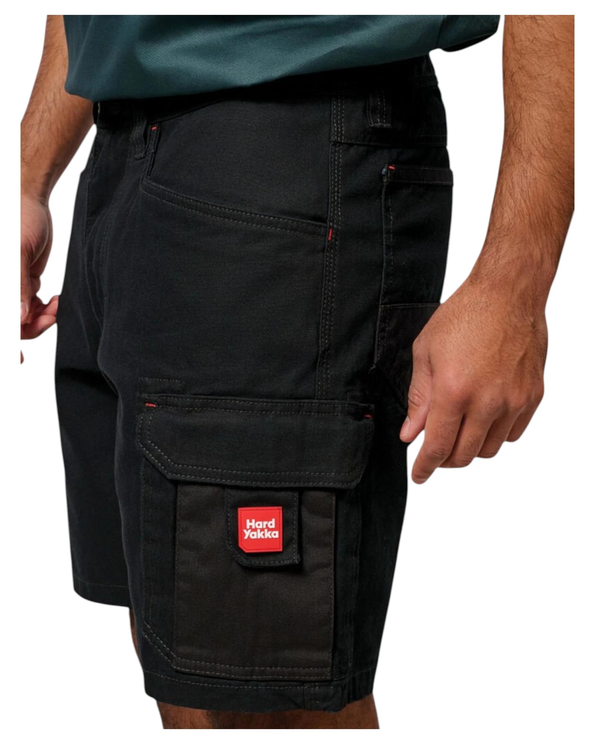 4 Hard Yakka Mens Legends Cargo Short Work Wear Black BLACK, 4 of 6