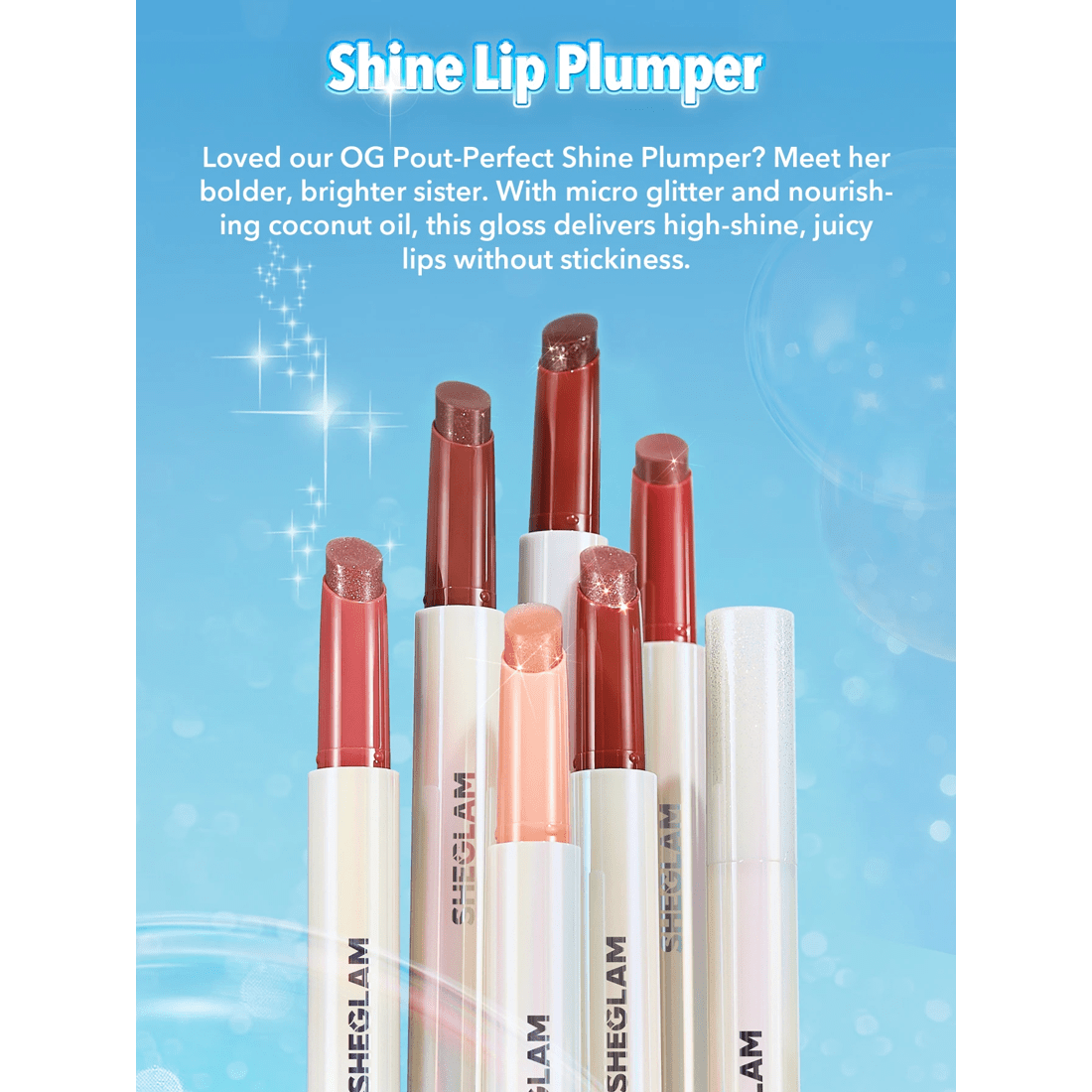 5 SHEGLAM Pout-Perfect Shimmer Lip Plumper - Sugar Crystal, 5 of 7