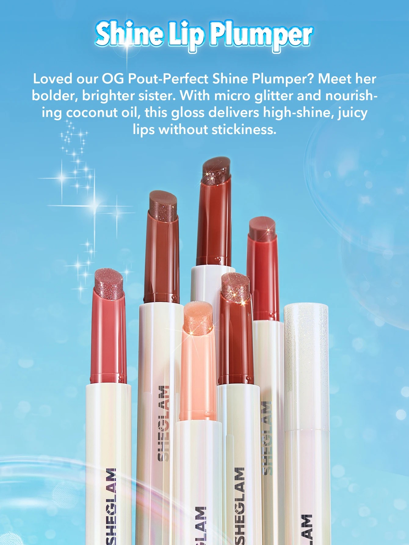 5 SHEGLAM Pout-Perfect Shimmer Lip Plumper - Sugar Crystal, 5 of 7