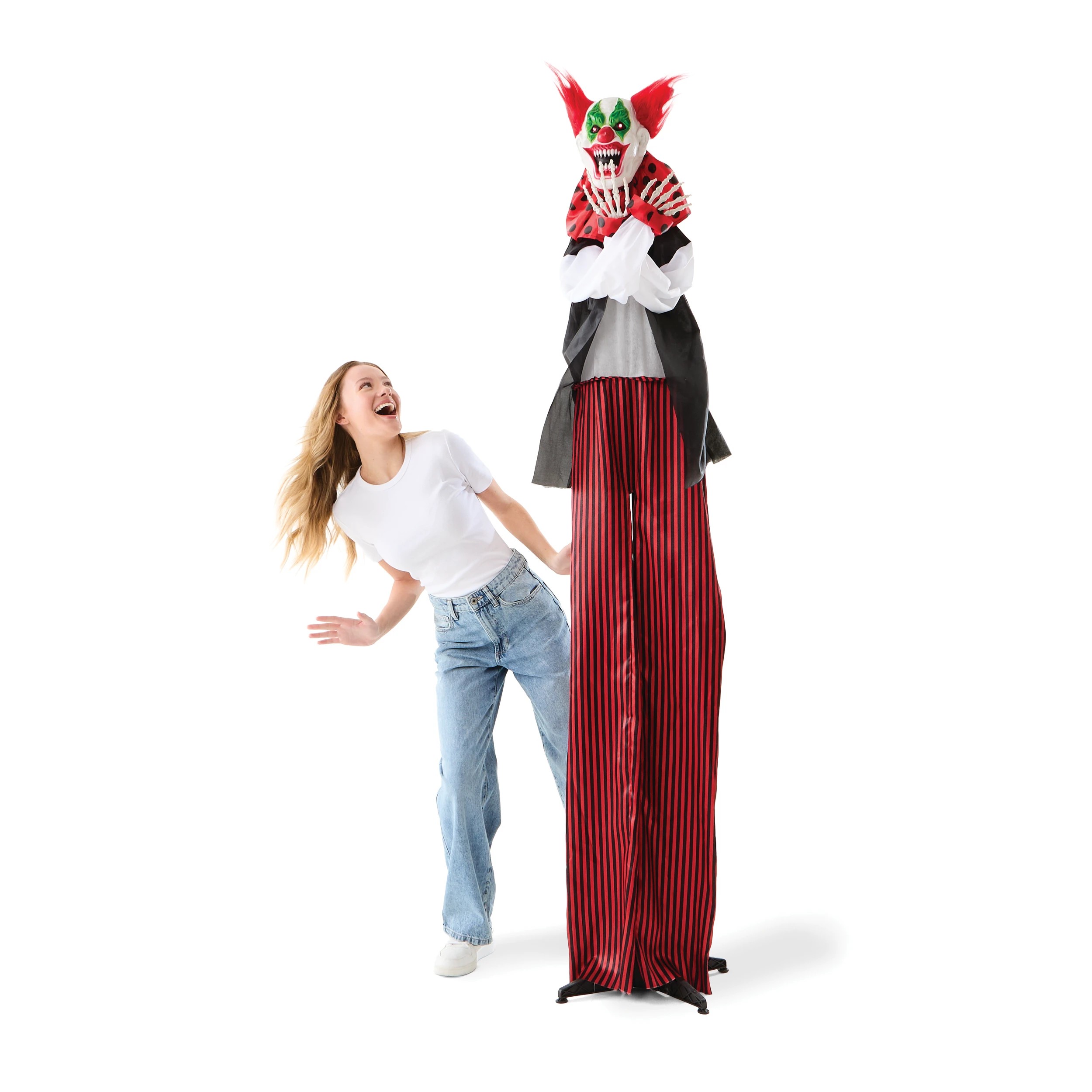 3 Battery Operated LED Light Up Standing Spooky Clown, 3 of 10