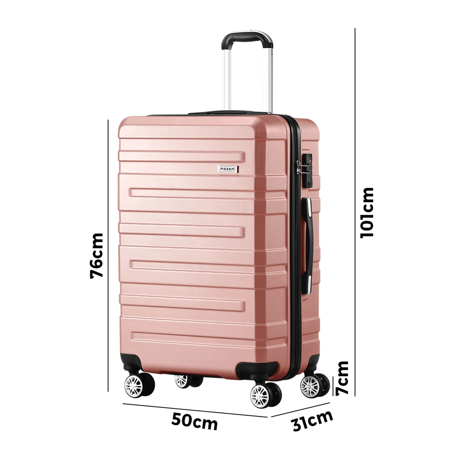 2 Mazam 28" Luggage Suitcase Travel TSA Lock Storage Hard Shell Case - Pink, 2 of 10