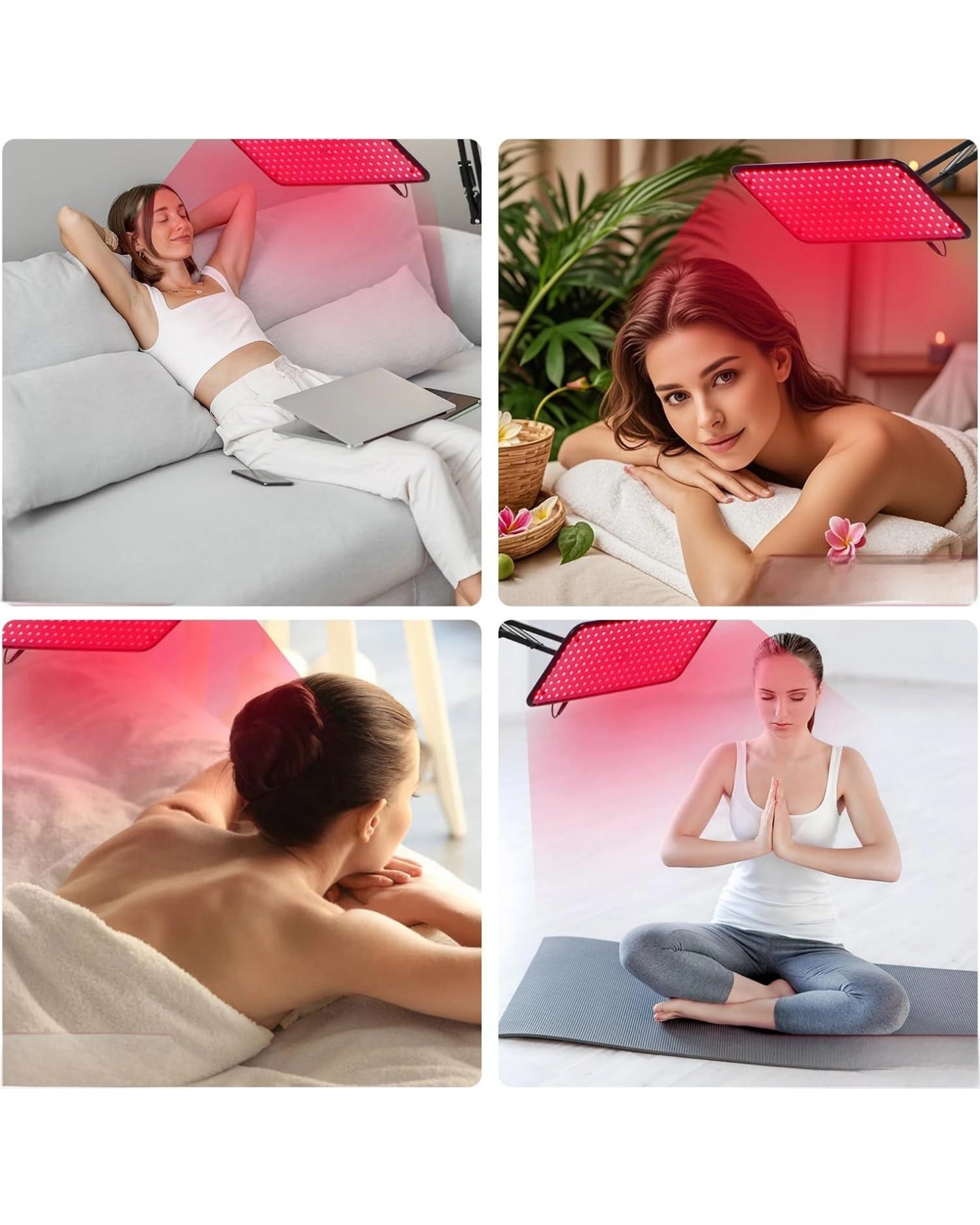 2 Advwin Red Light for Body and Face Infrared Light Therapy with Stand 40x20cm - Black, 2 of 9