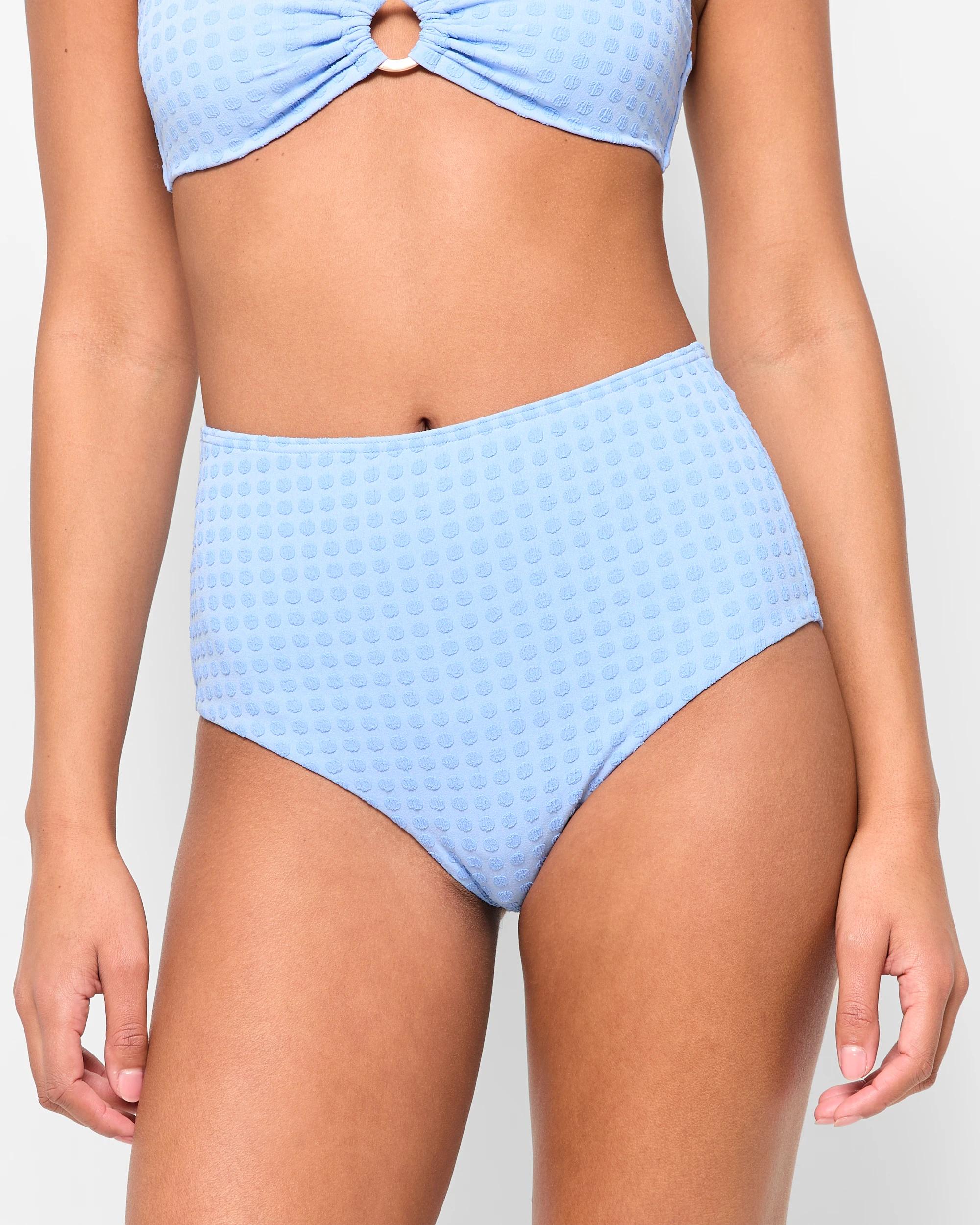 1 Target High Waisted Textured Spot Bikini Bottoms - Shape Your Body PERIWINKLE, 1 of 8