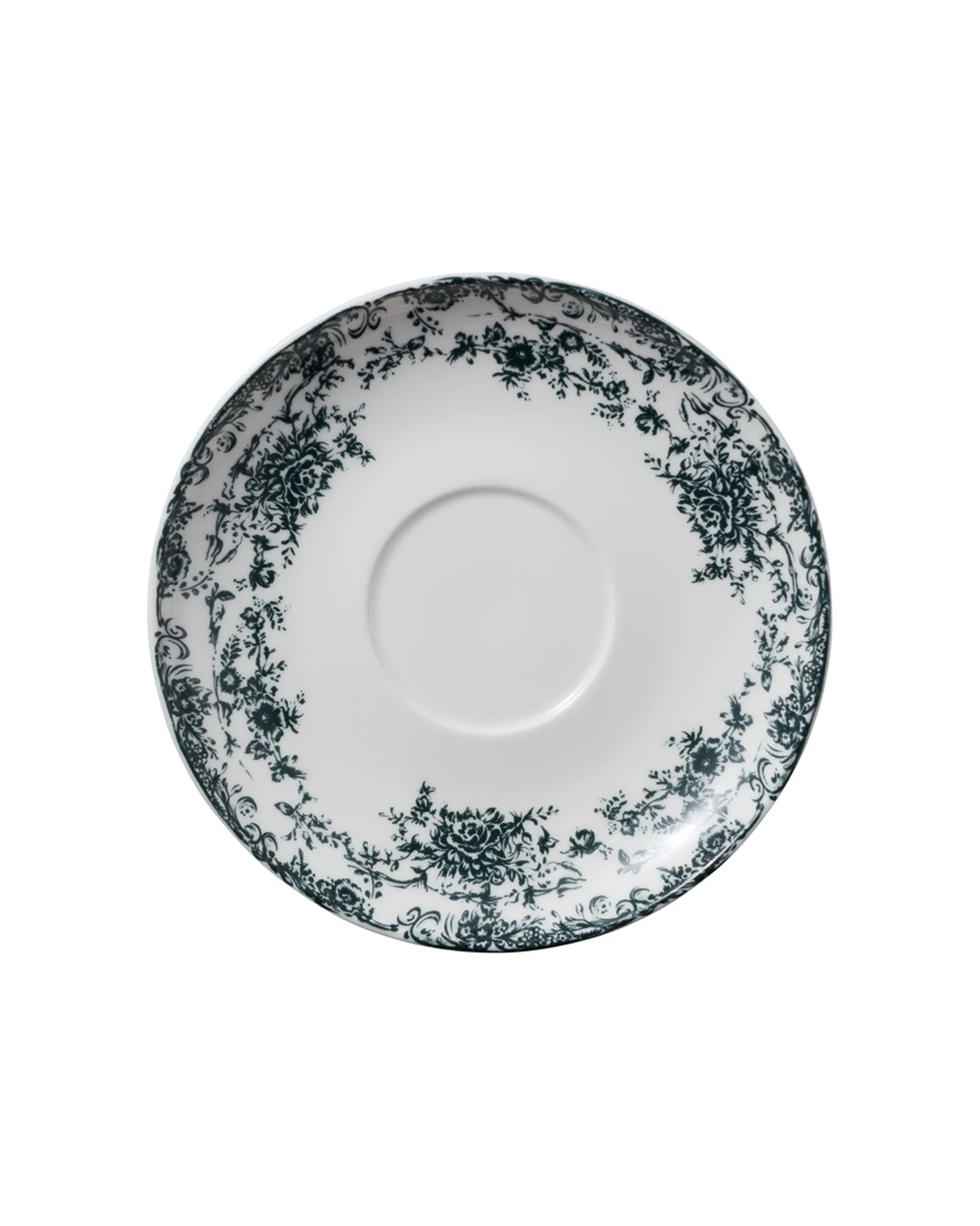3 Casa Domani Porcelain Kitchen Dining Serveware Rosetta Cup And Saucer 200ml - Blue, 3 of 6