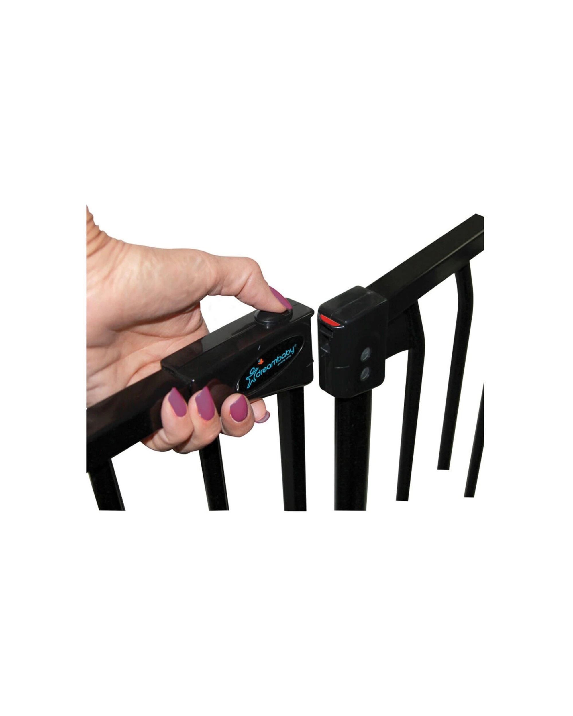 3 Dreambaby Xtra Tall Security Gate 1m 9-18cm Extensions Auto Close Easy Use - Black, 3 of 4