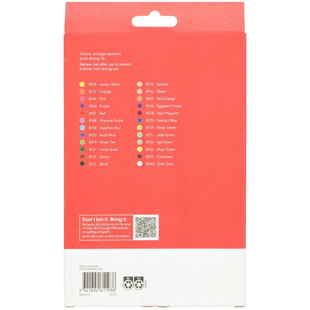 3 Born Art Fineliners Assorted 24 Pack, 3 of 3