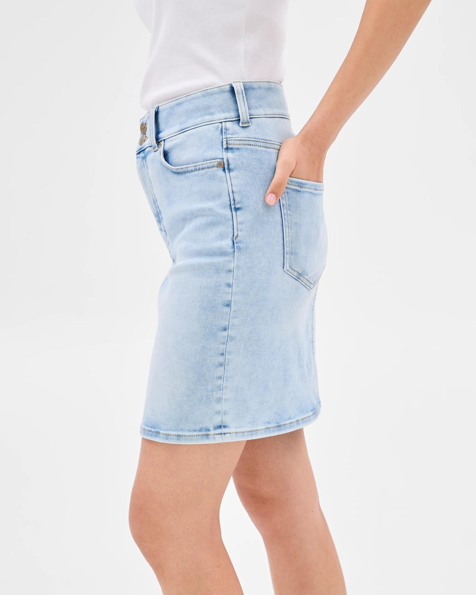 3 Target Classic Denim Skirt - Shape Your Body CLASSIC BLEACH, 3 of 5