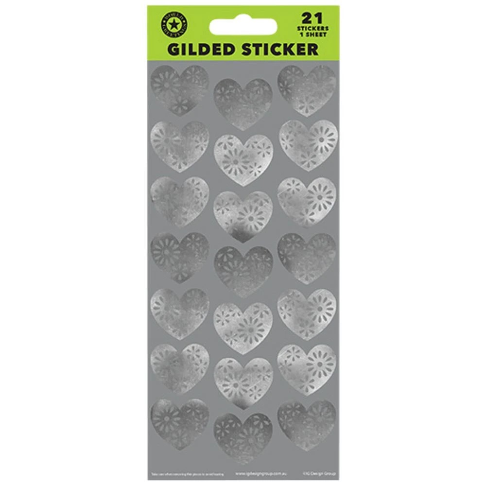 1 Artwrap FSC Sticker Sheets Gilded Hearts, 1 of 1