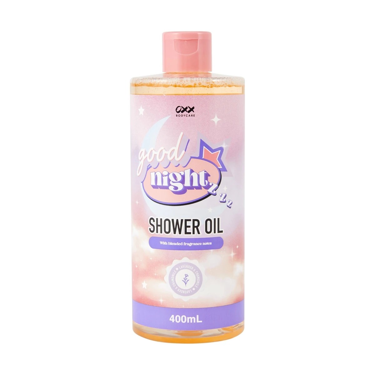 1 OXX Bodycare Good Night Shower Oil 400ml - Lavender and Chamomile, 1 of 3