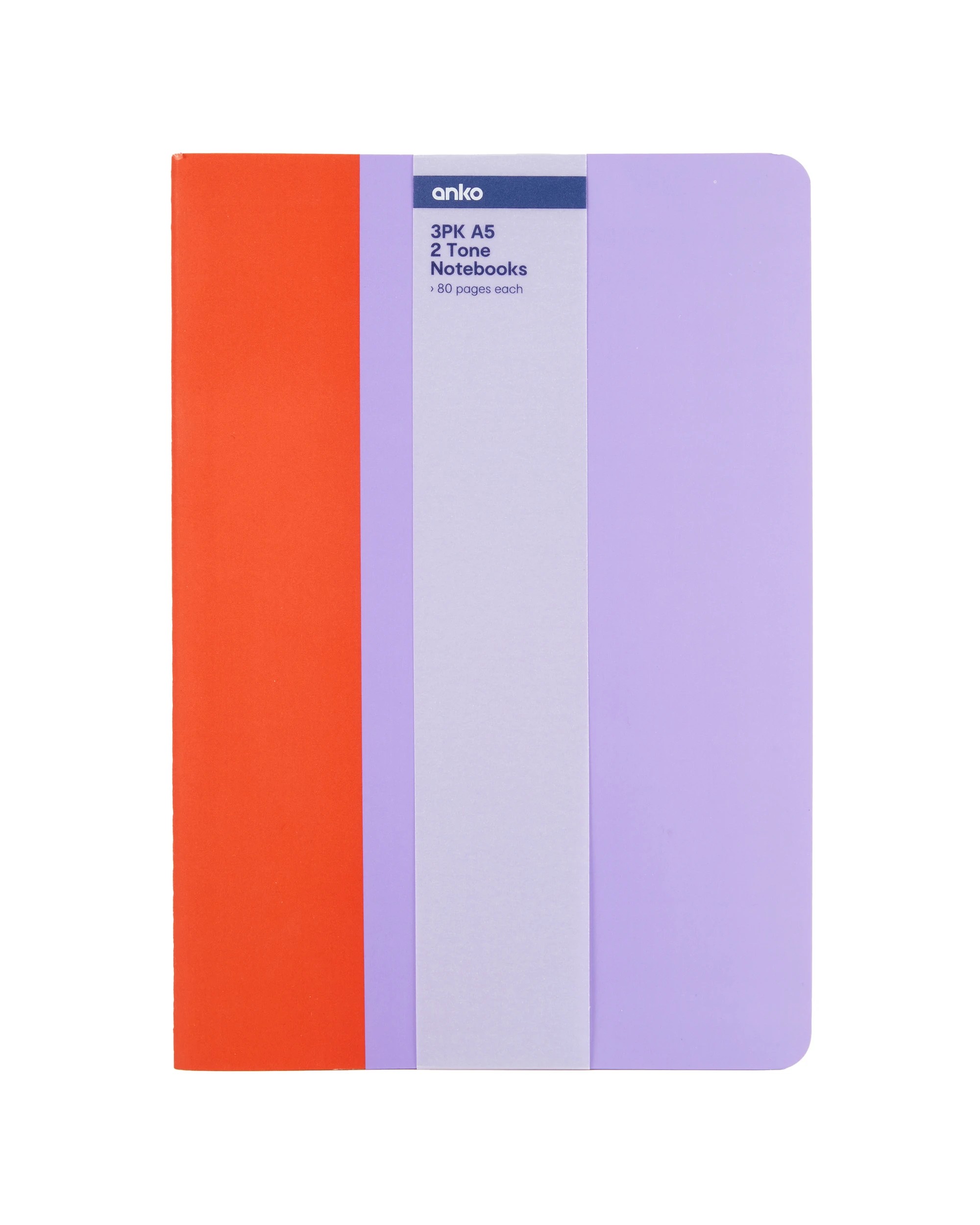 4 3 Pack A5 Notebook Colour 80 Pages Each, 4 of 4