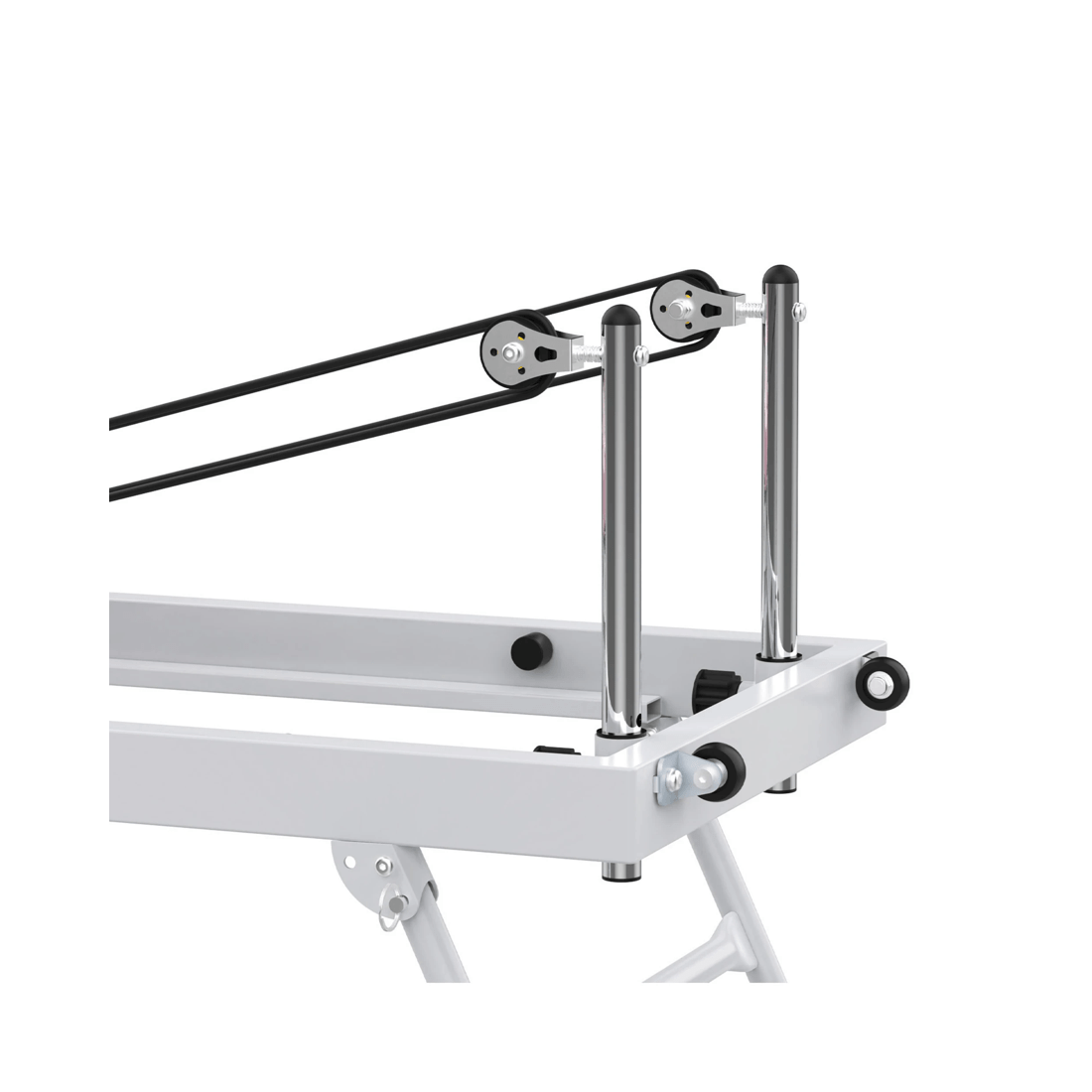 4 Advwin Foldable Pilates Reformer Machine Exercise Equipment with Wheels Pink, 4 of 7