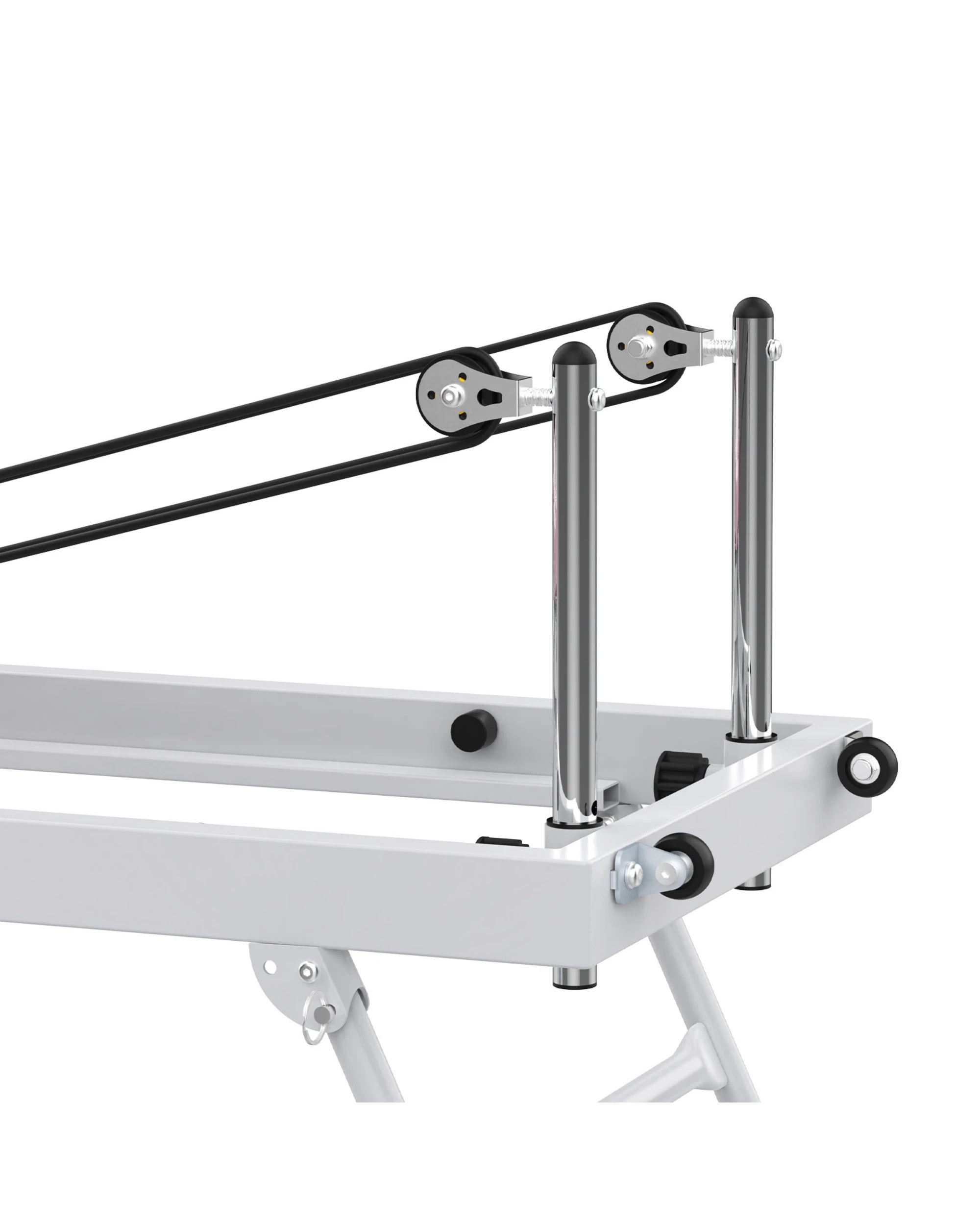 4 Advwin Foldable Pilates Reformer Machine Exercise Equipment with Wheels Pink, 4 of 7