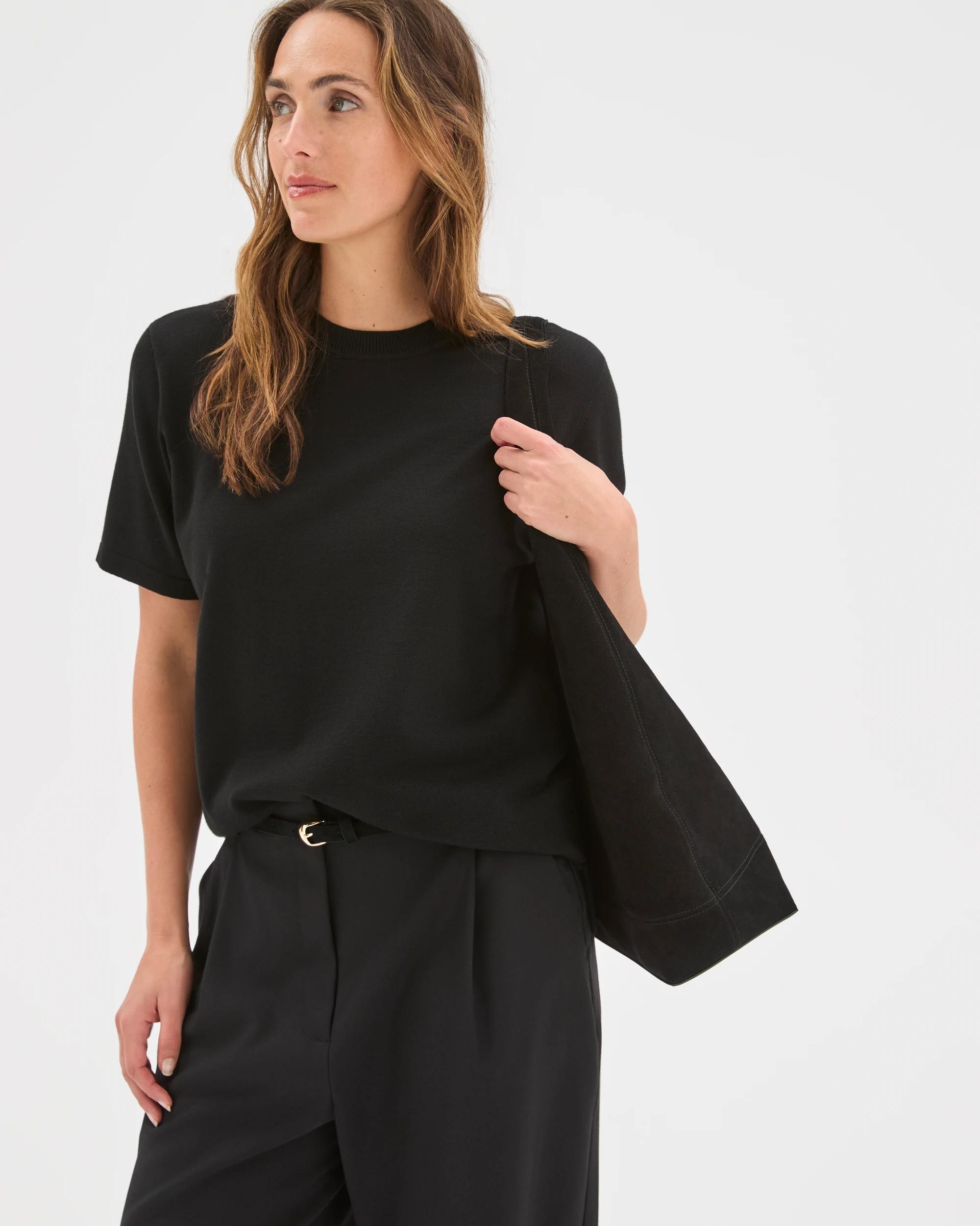 2 Preview Ultimate Knit Top BLACK, 2 of 7
