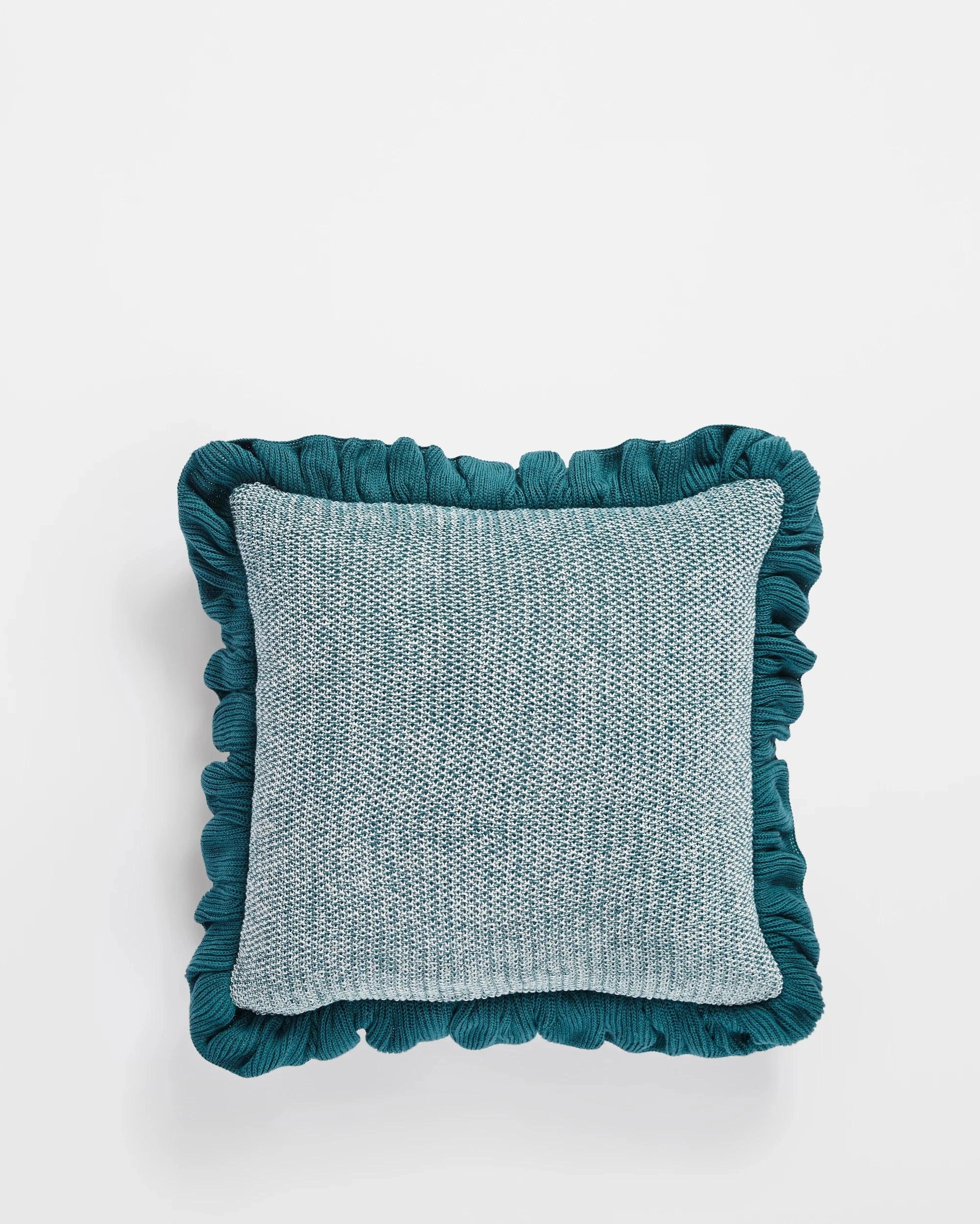 1 Target Kaya Knit Ruffle Cushion - Green, 1 of 2
