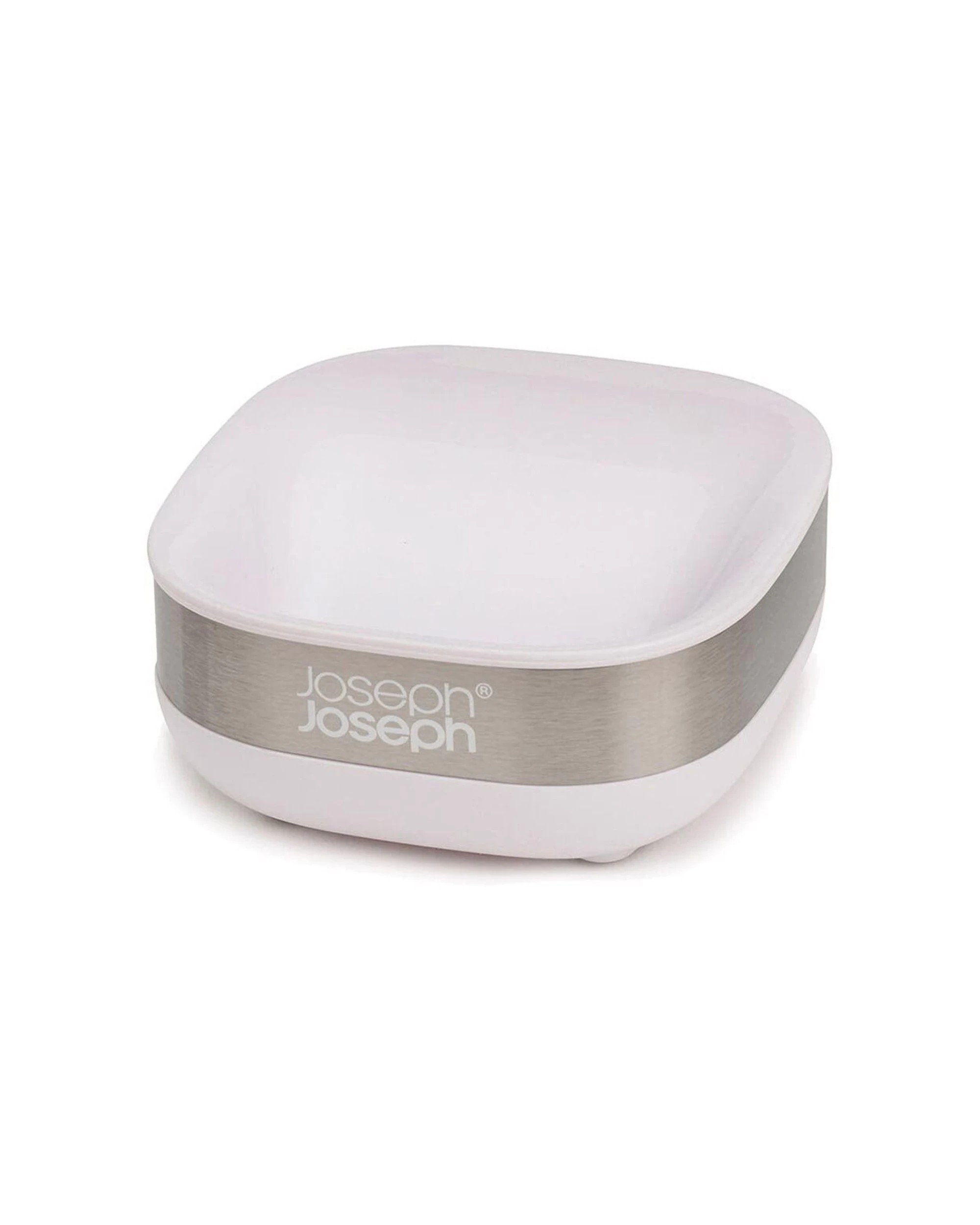 2 Joseph Joseph Slim Steel Compact Soap Dish Stainless-Steel Finish - White, 2 of 5