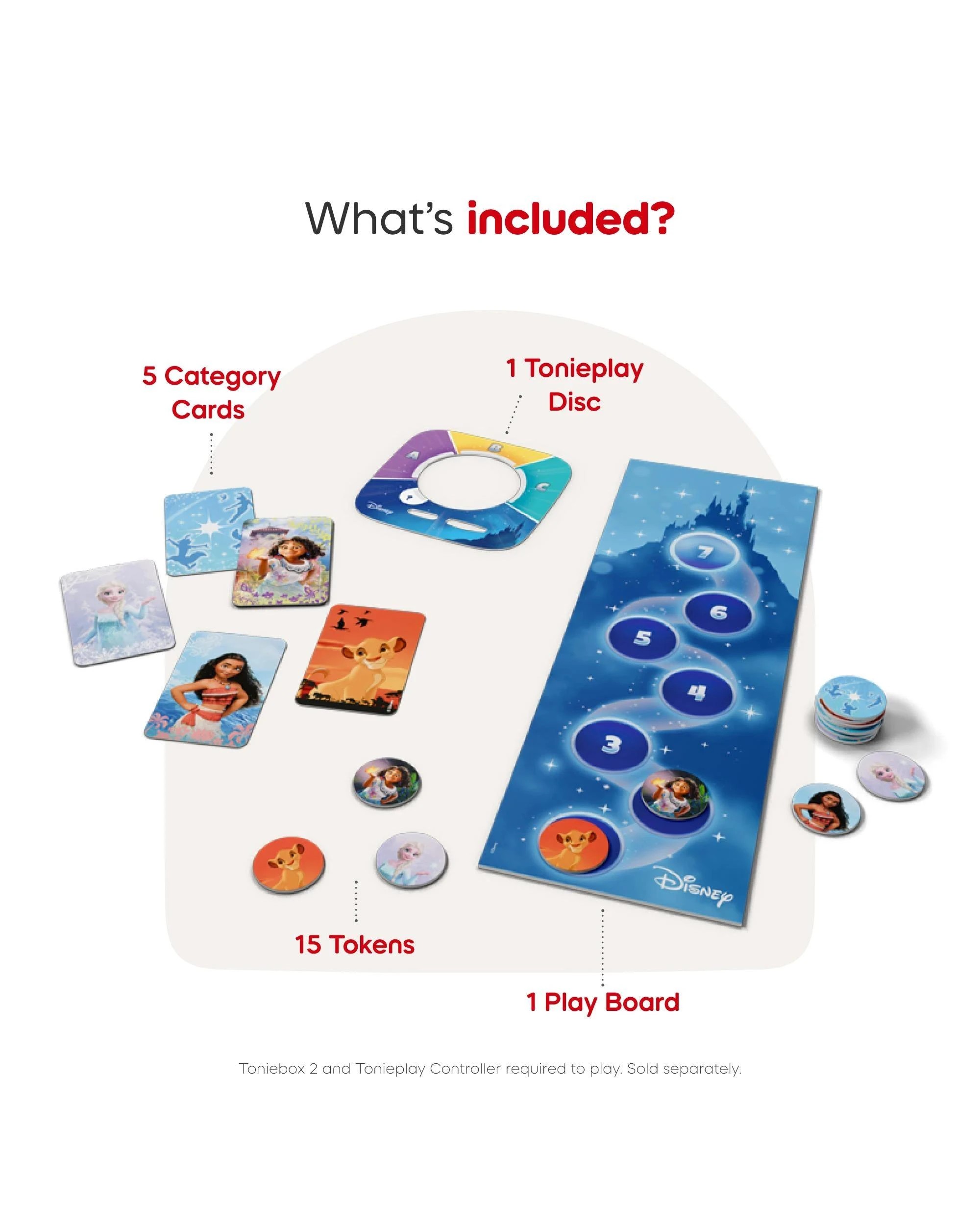 3 Tonies - Tonieplay® Disney: Quiz Kingdom Game - Multi, 3 of 8